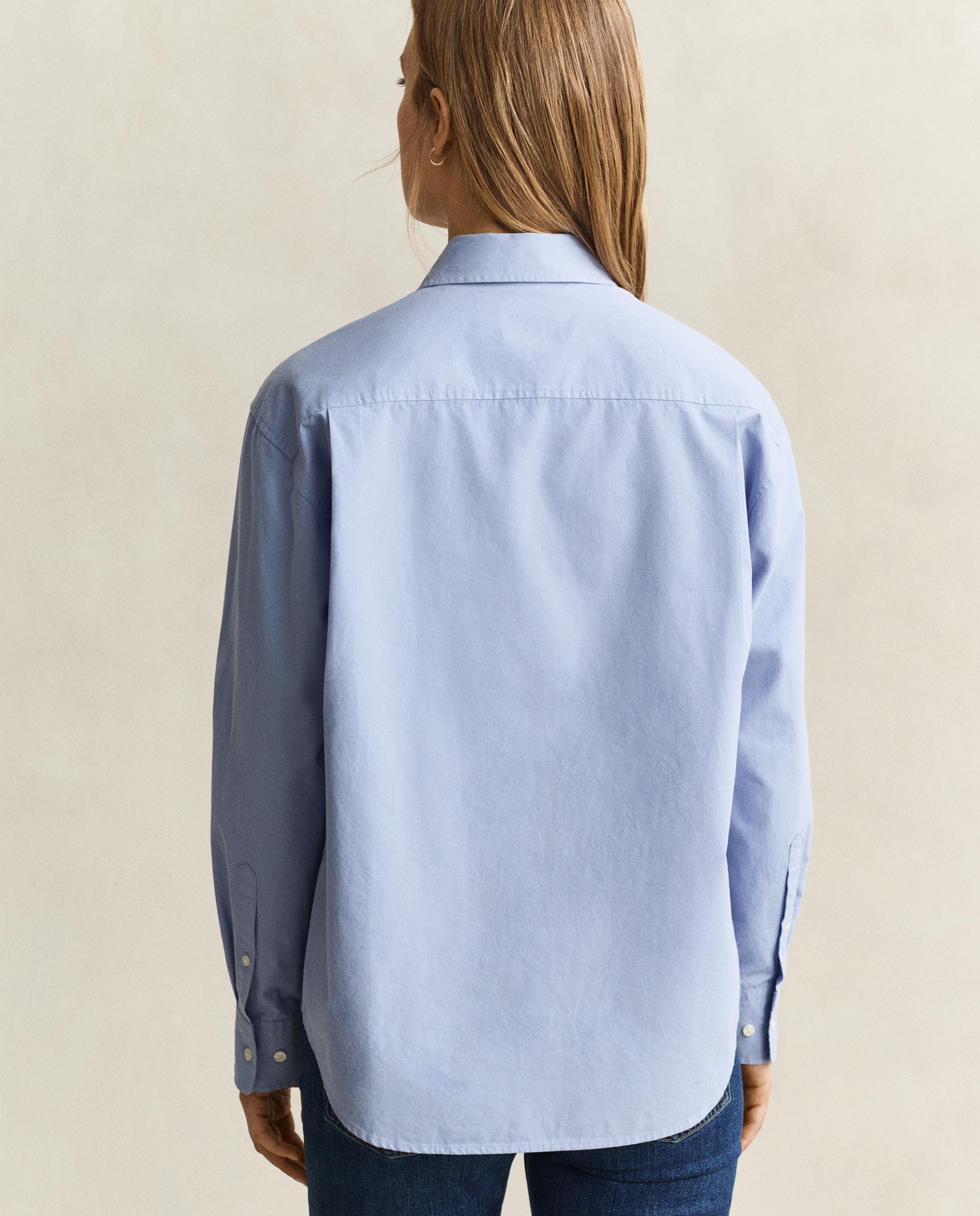 Camisa de mujer relaxed con detalle bordado - Gant - Azul Azul-2
