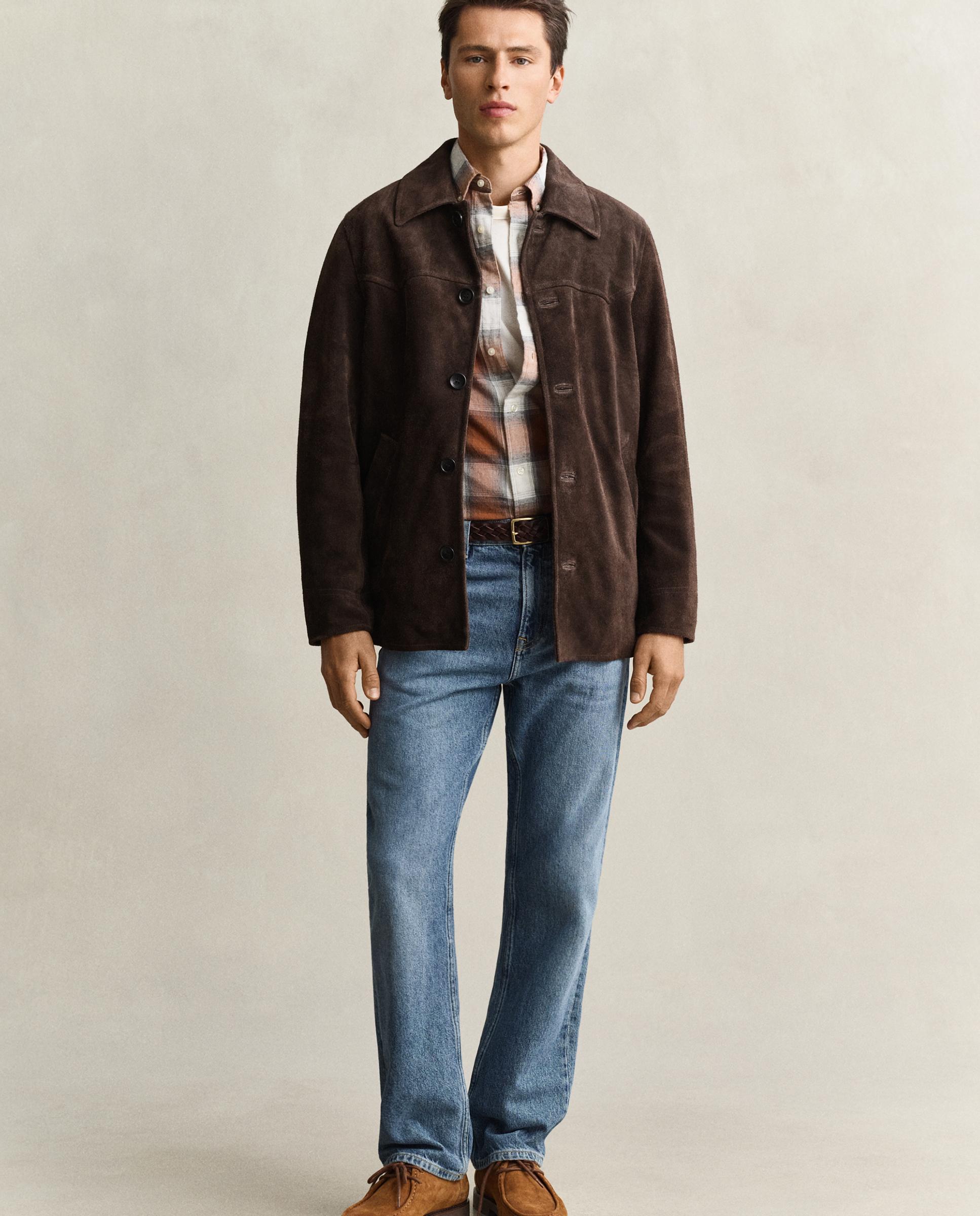 Camisa de cuadros de hombre en franela ligera - Gant - Marrón Marrón-2