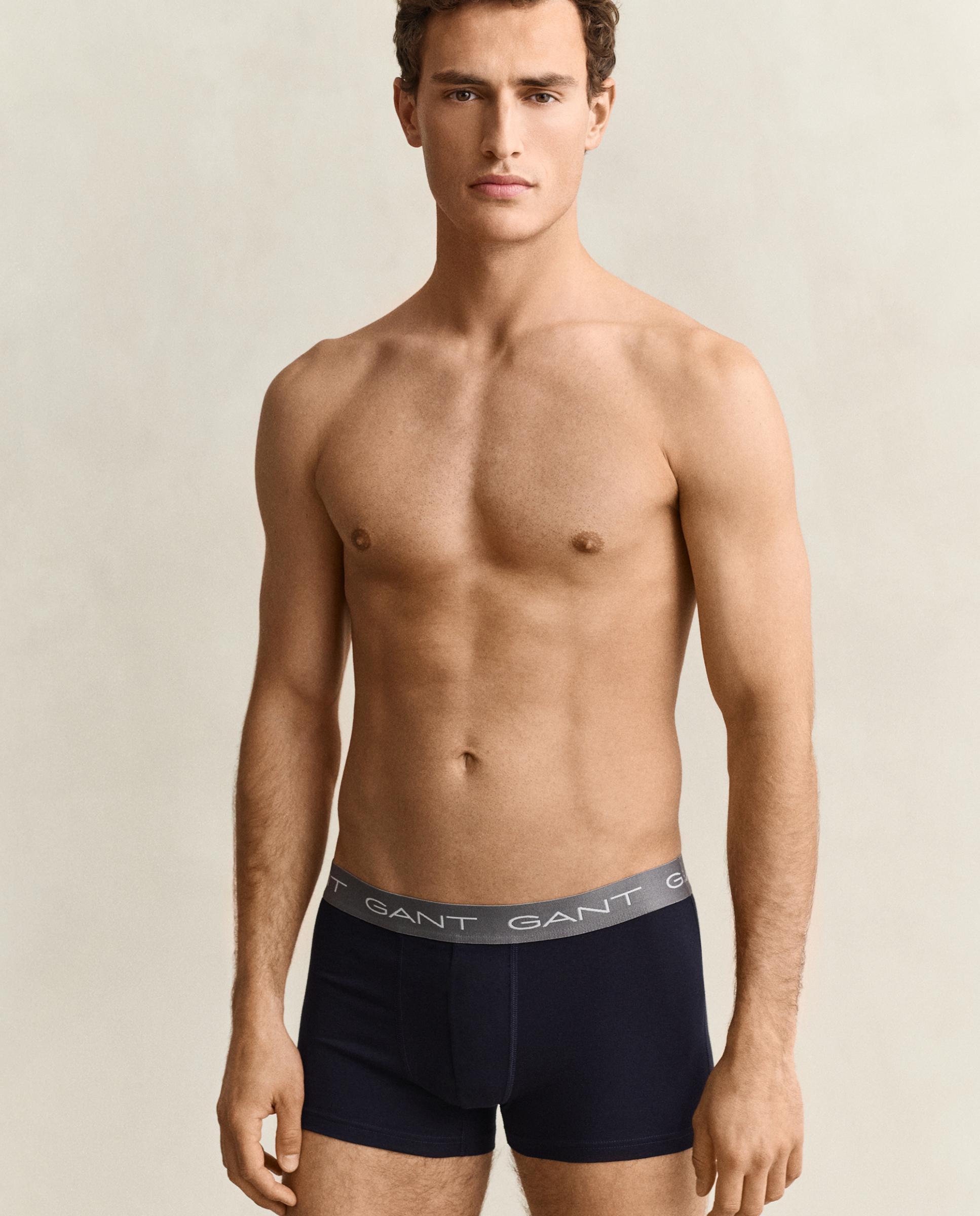 Pack de tres boxer de punto de hombre de algodón elásticos - Gant - Azul oscuro Azul oscuro-1