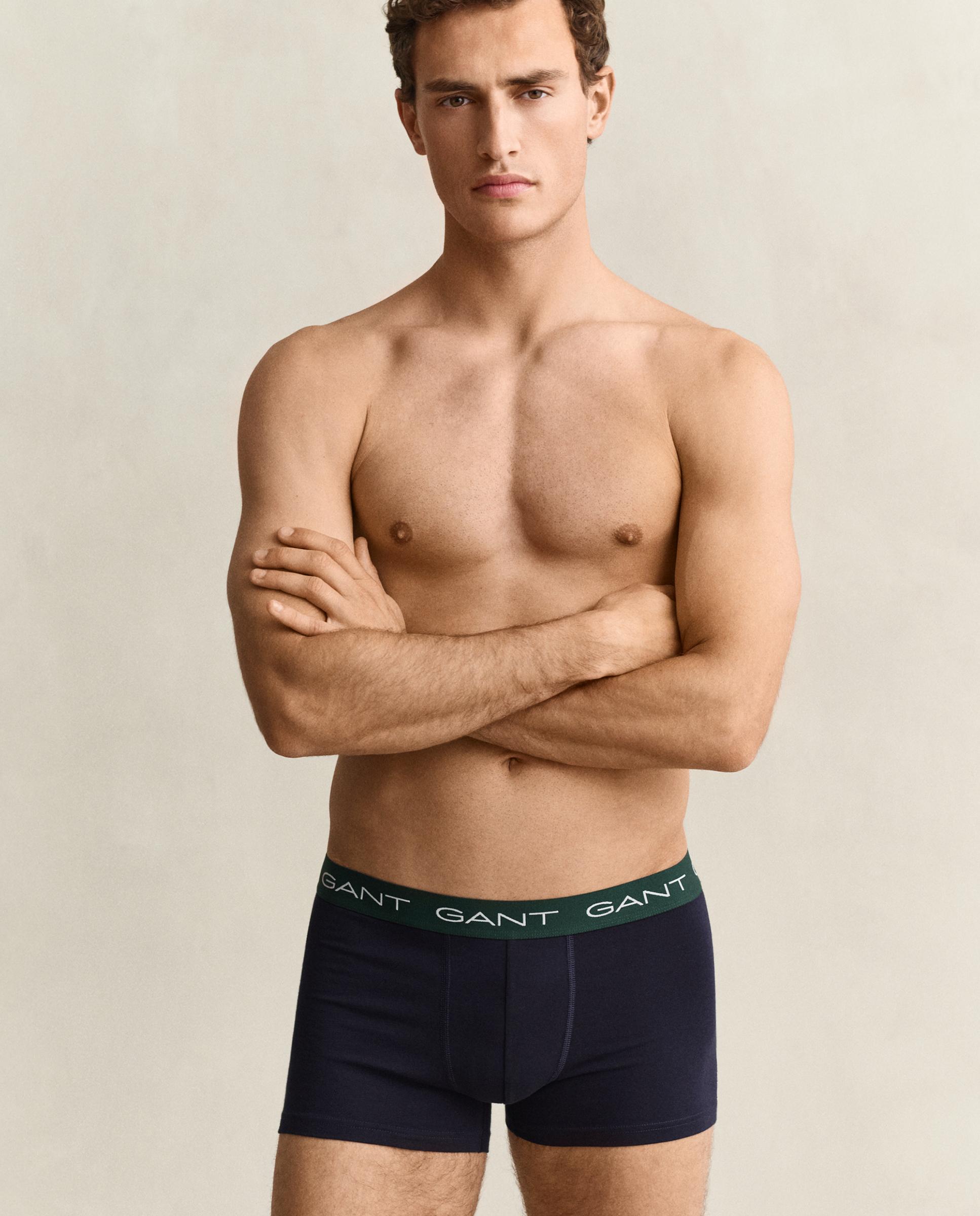 Imagen 0 de Pack de tres boxer de punto de hombre de algodón elásticos Azul / Verde