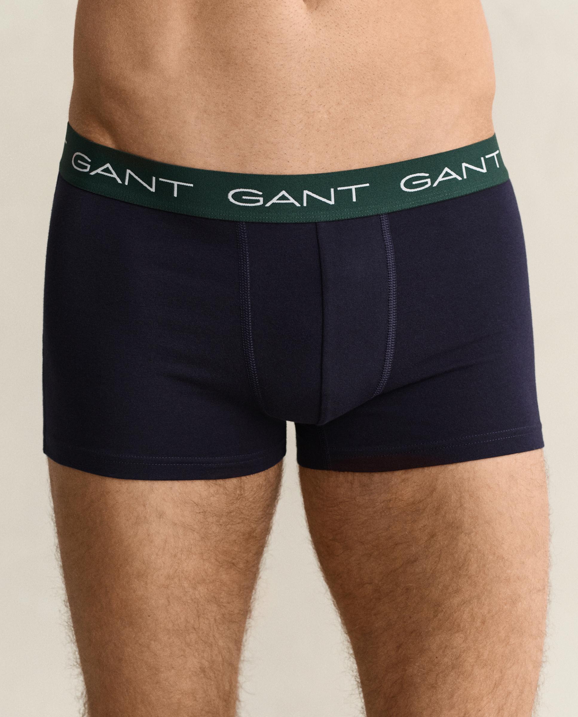Pack de tres boxer de punto de hombre de algodón elásticos - Gant - Azul / Verde Azul / Verde-3