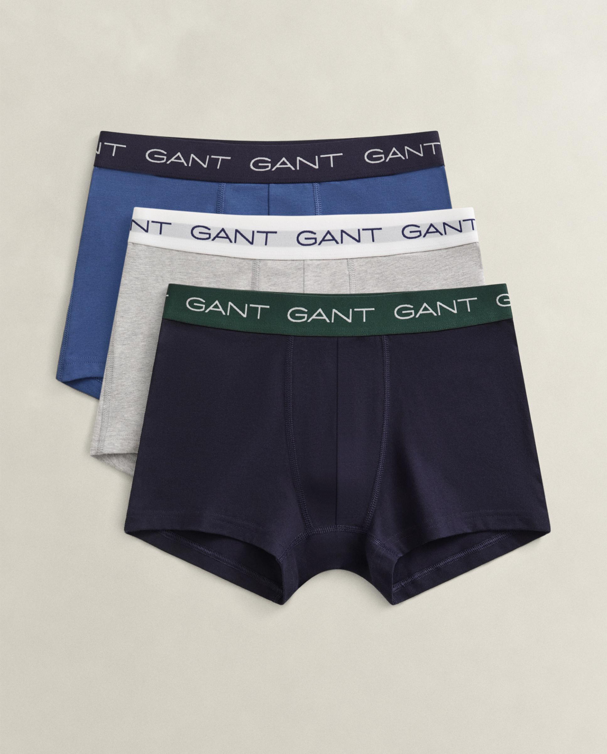 Pack de tres boxer de punto de hombre de algodón elásticos - Gant - Azul / Verde Azul / Verde-4