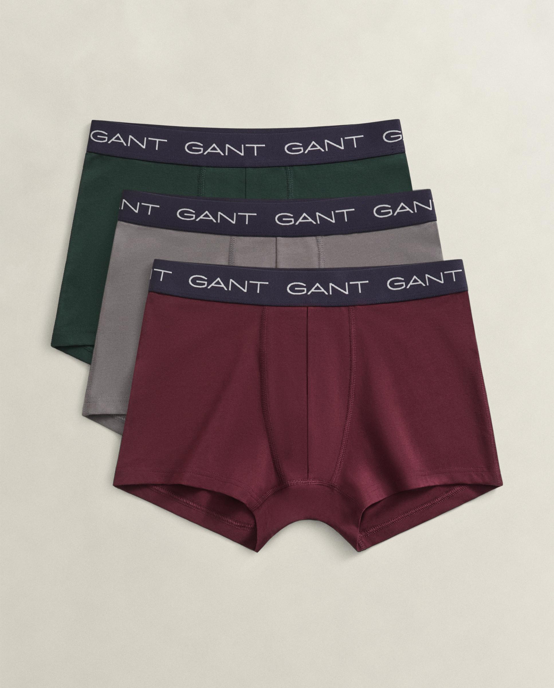 Pack de tres boxer de punto de hombre de algodón elásticos - Gant - Burdeos Burdeos-4
