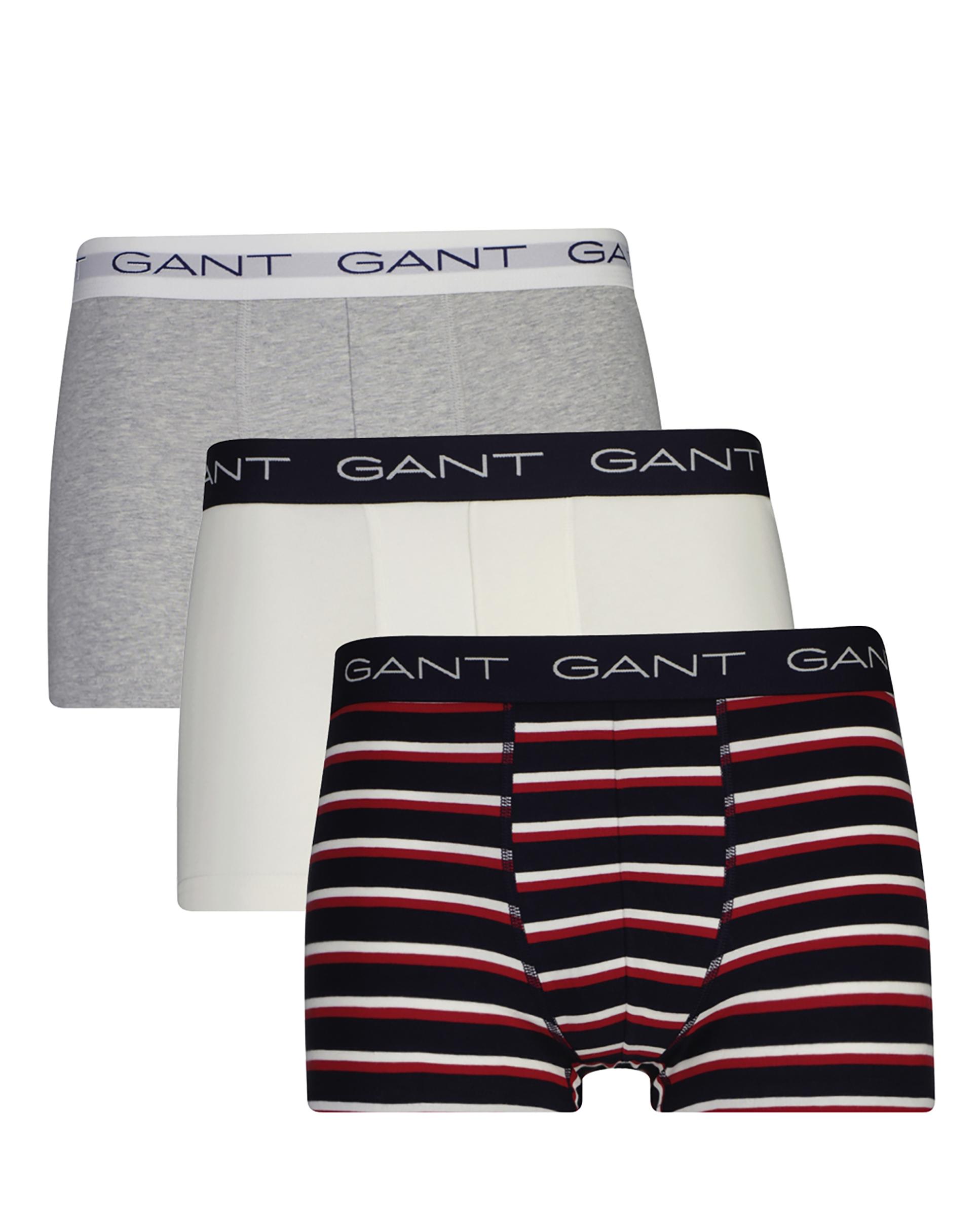 Pack de tres bóxers de punto de hombre elásticos de rayas - Gant - Rojo Rojo-4