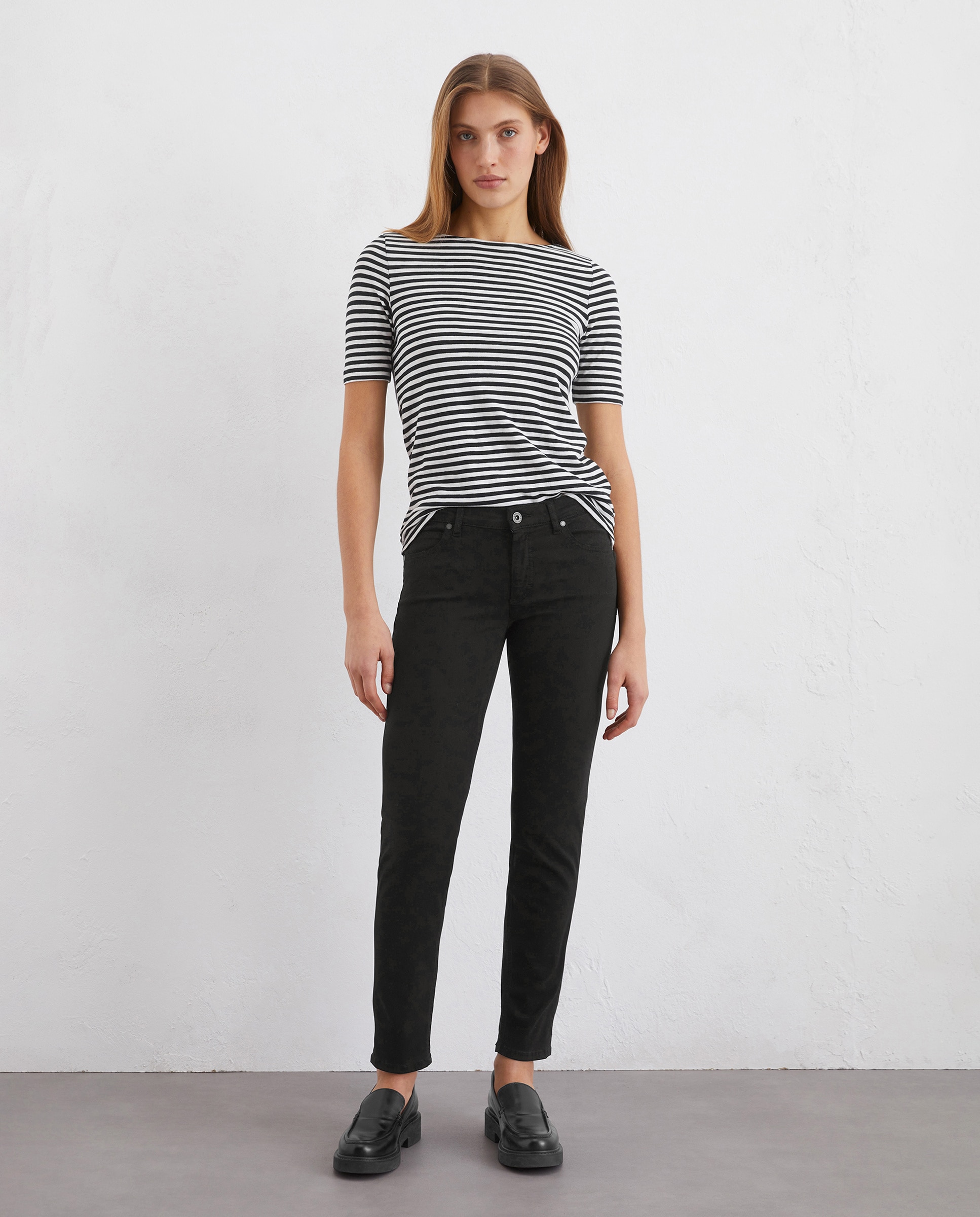MARC O'POLO - Pantalón de mujer modelo Lulea slim de una mezcla de lyocell y algodón.
