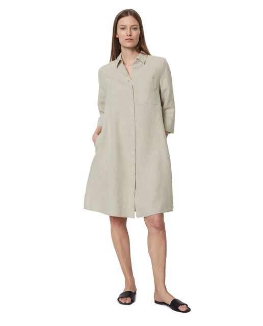 Imagen 0 de Vestido camisero relajado de lino puro