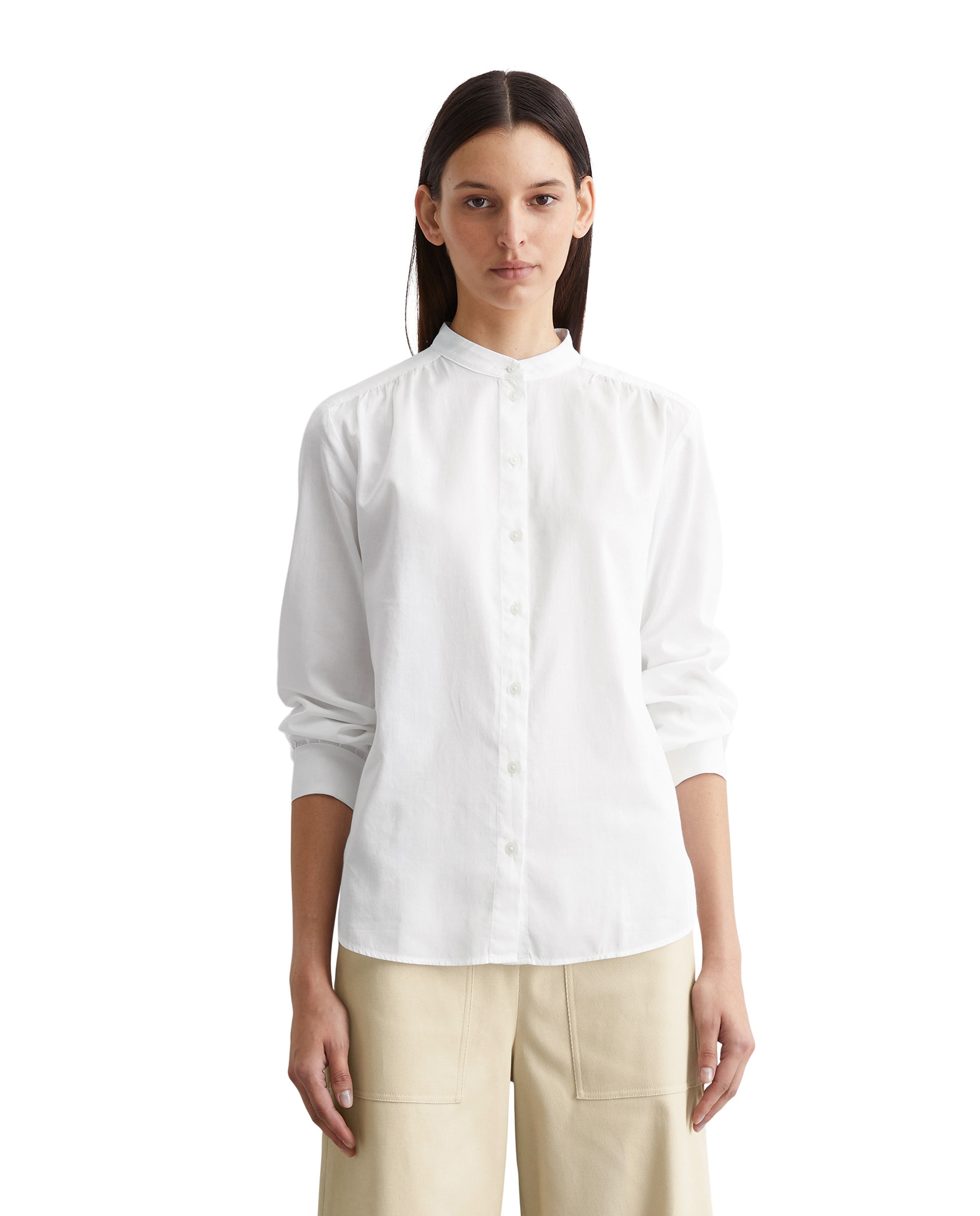 MARC O'POLO - Camisa de mujer de manga larga con cuello mao.