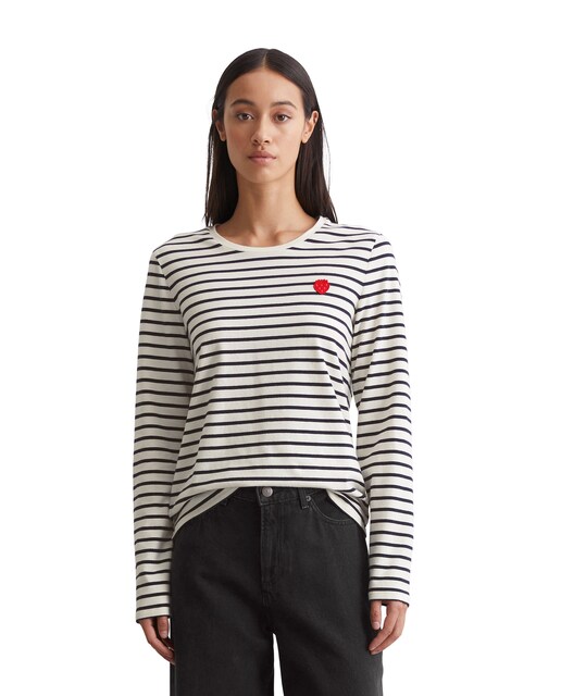 Imagen 0 de Camiseta de mujer a rayas de manga larga