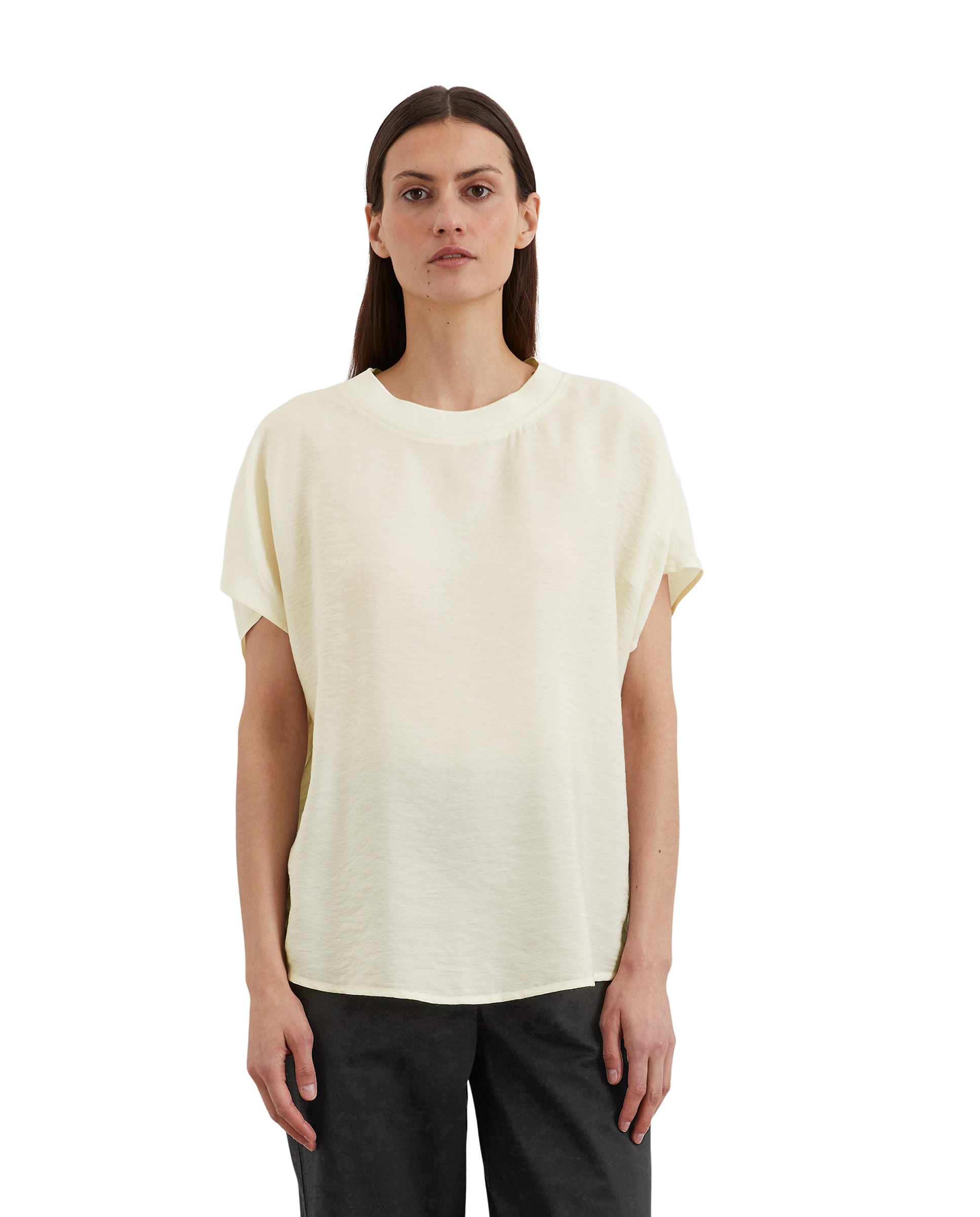 Imagen 0 de Blusa de mujer regular de mezcla de viscosa arrugada