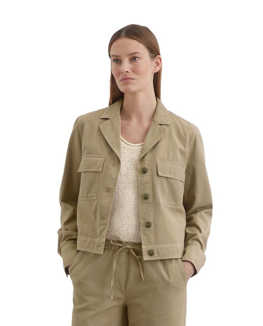 Imagen 0 de Chaqueta de mujer camisera regular en mezcla de algodón orgánico y lino