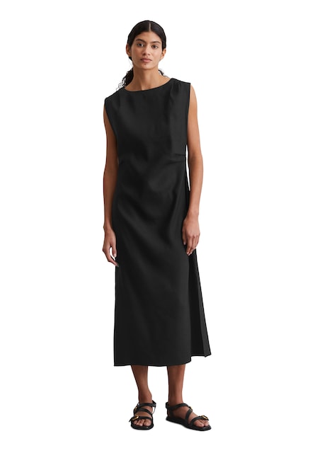 Imagen 0 de Vestido sin mangas en mezcla elástica de viscosa y lino