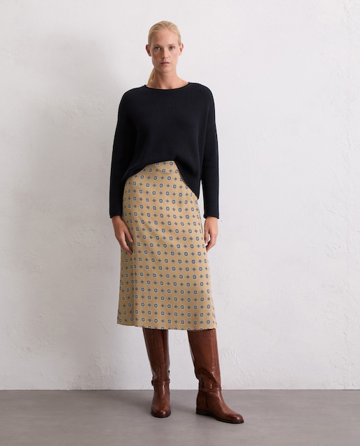 Imagen 0 de Falda midi regular con acabado estampado
