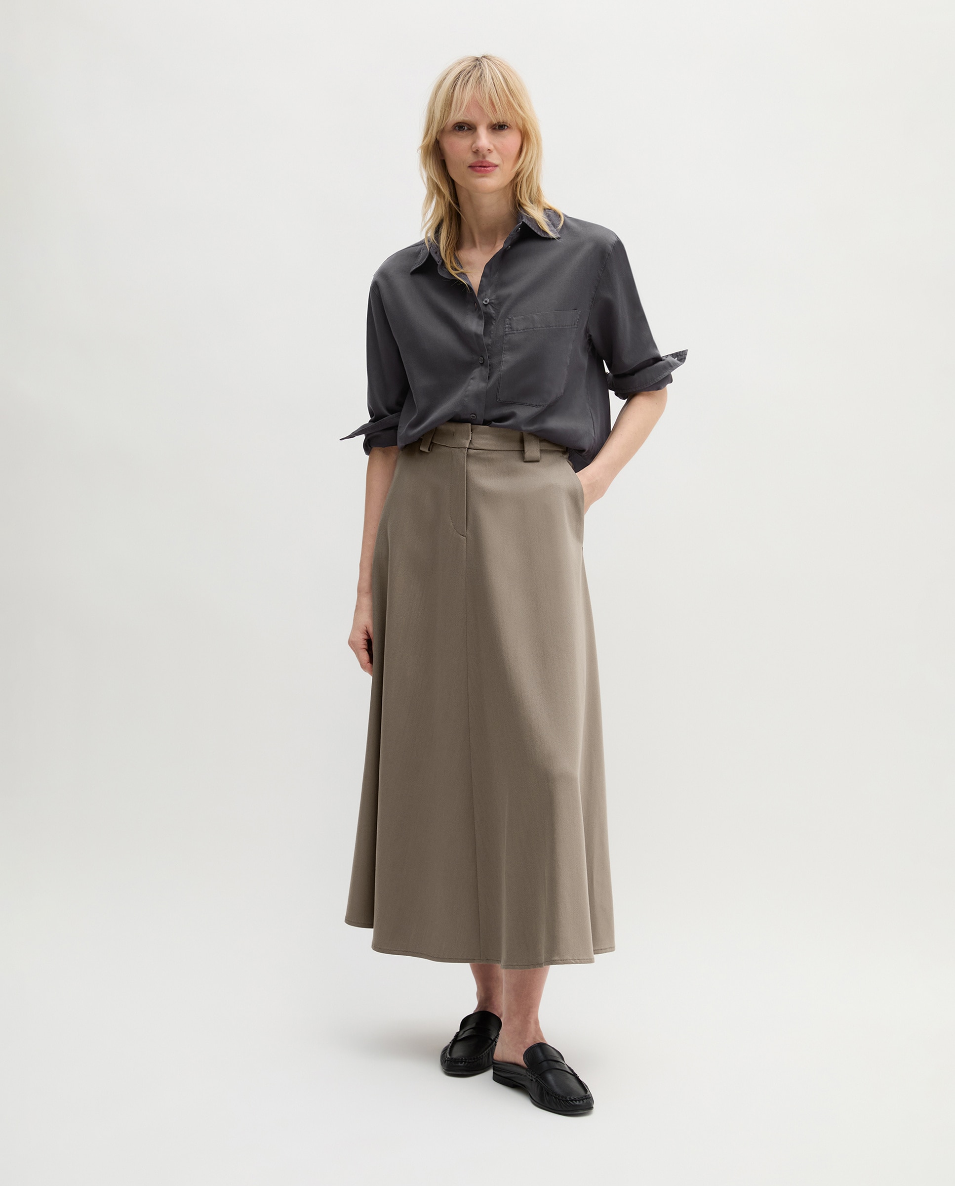 MARC O'POLO - Falda acampanada fabricado con tencel™ lyocell de primera calidad.