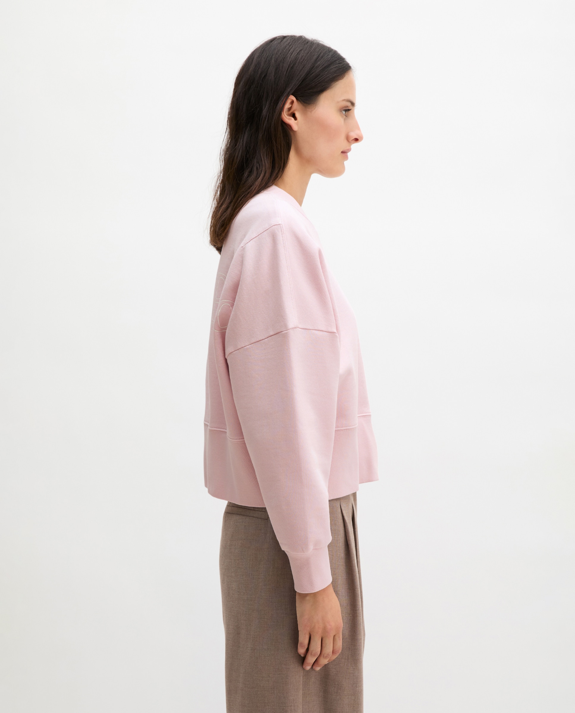 Sudadera de mujer relajada con algodón reciclado - MARC  O'POLO - Rosa claro Rosa claro-4