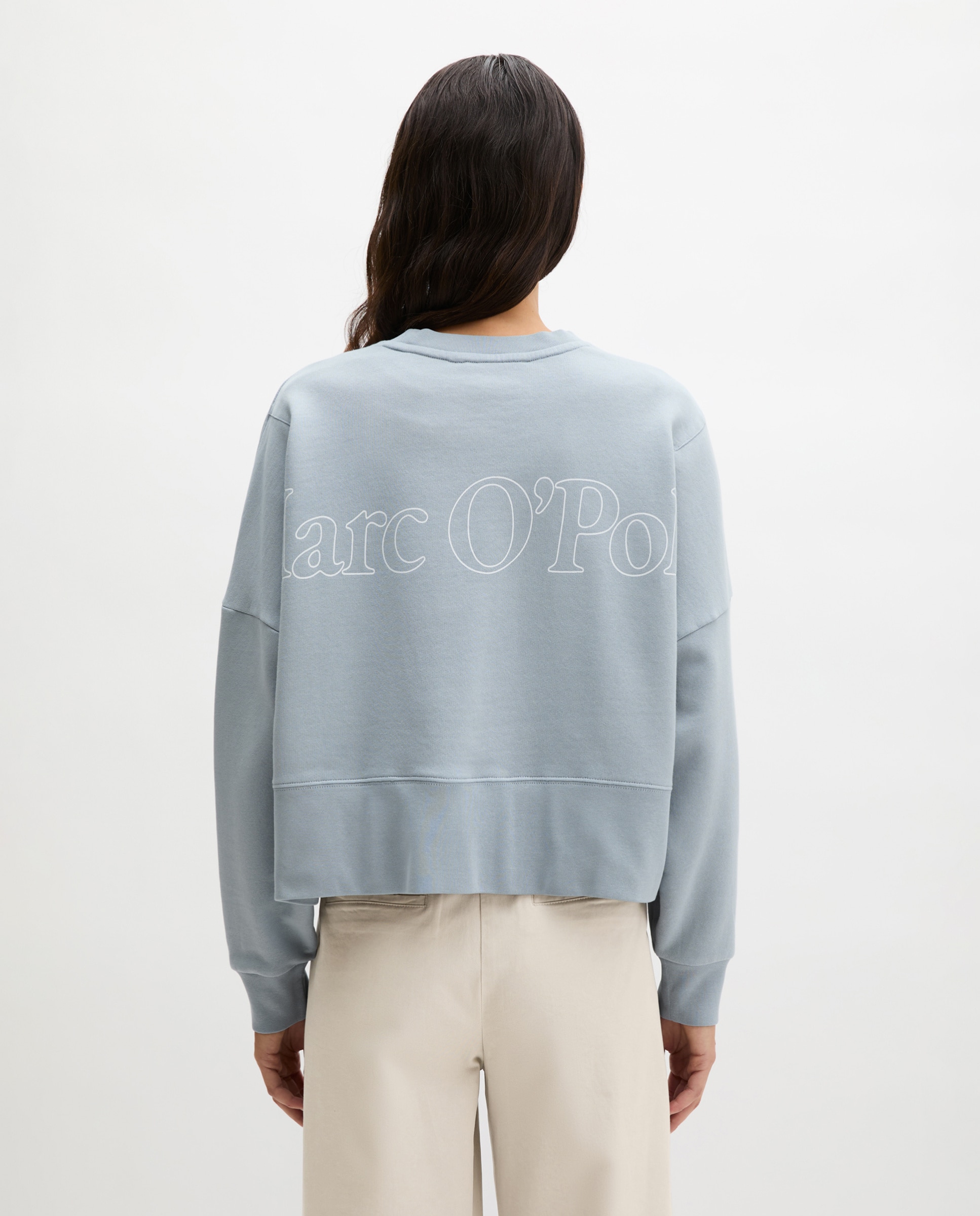 Sudadera de mujer relajada con algodón reciclado - MARC  O'POLO - Gris Gris-2