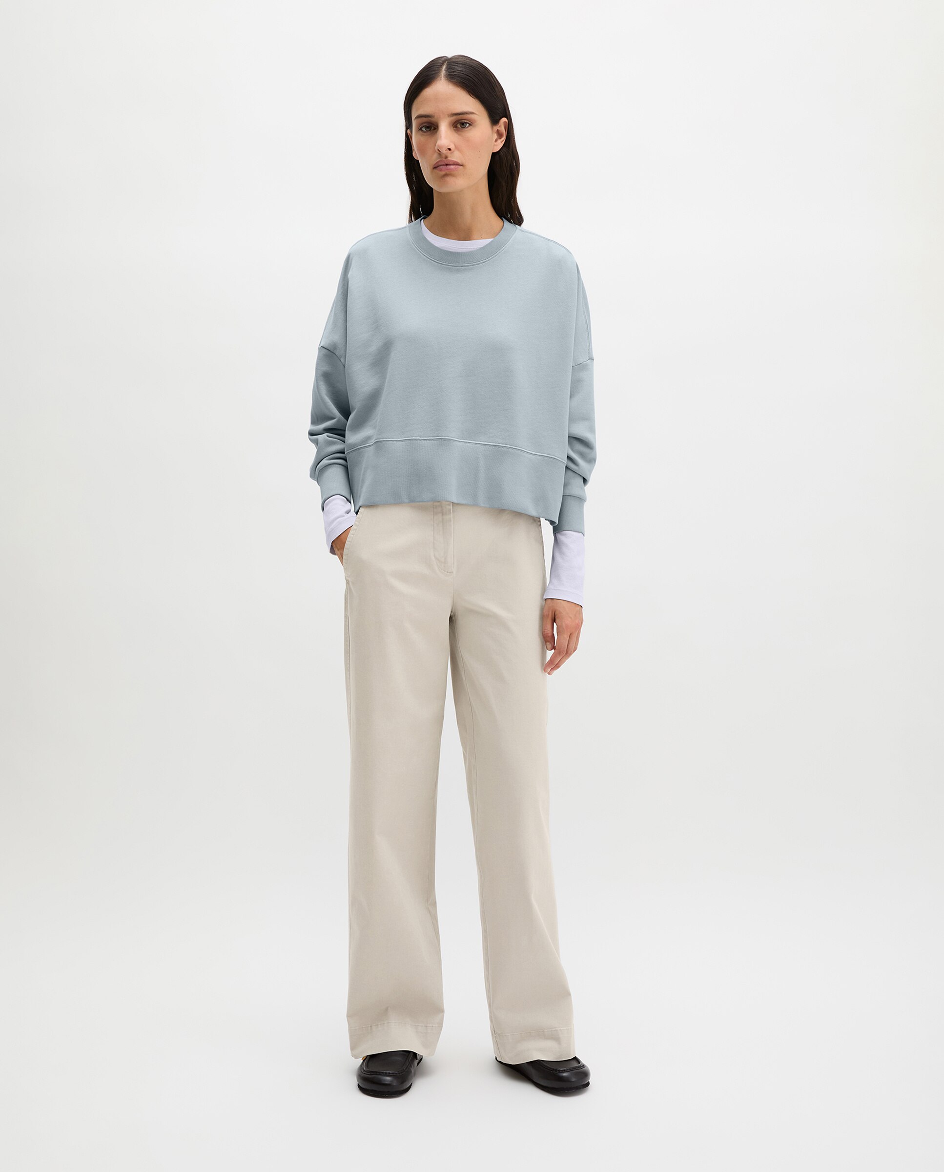 Sudadera de mujer relajada con algodón reciclado - MARC  O'POLO - Gris Gris-3