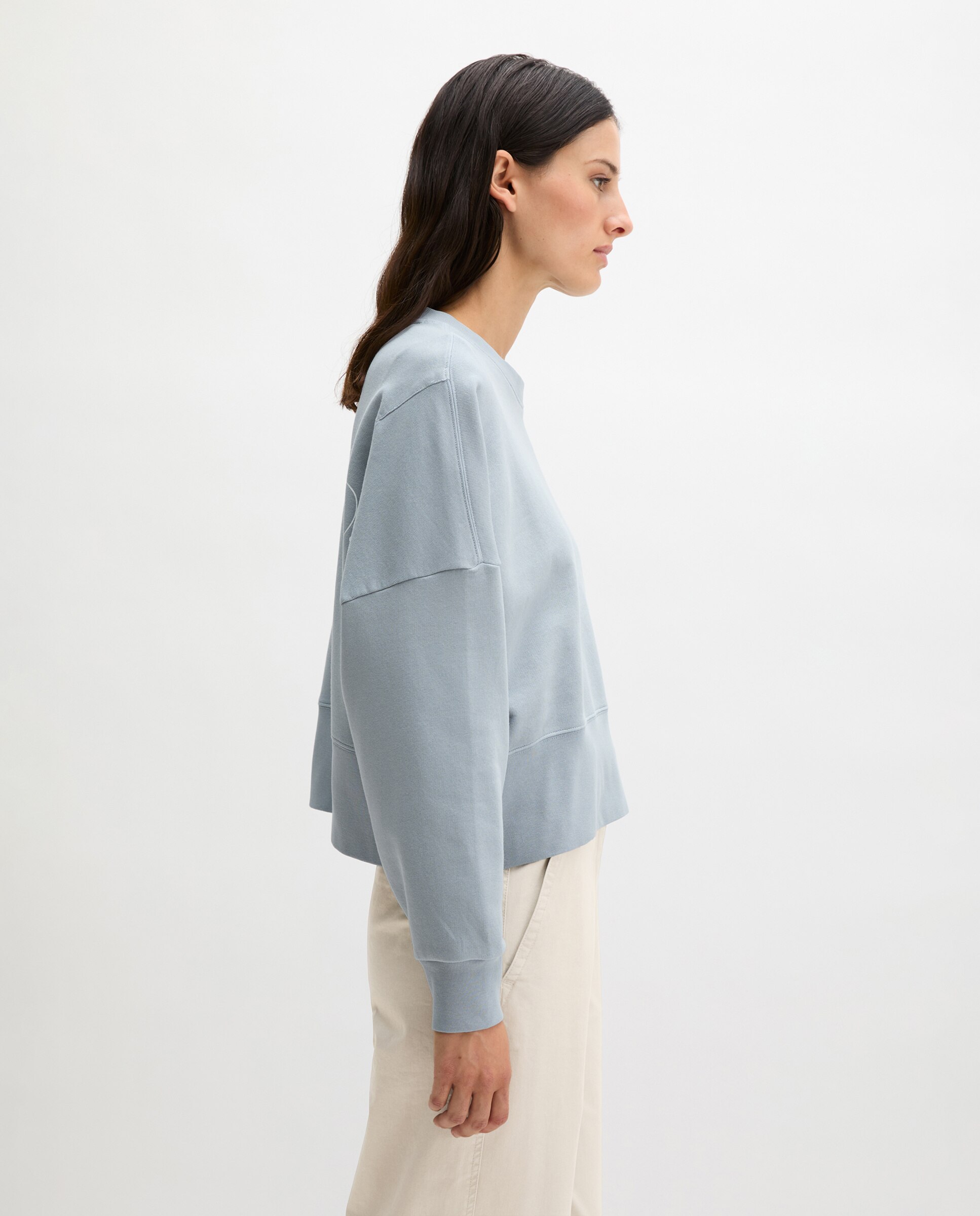 Sudadera de mujer relajada con algodón reciclado - MARC  O'POLO - Gris Gris-4