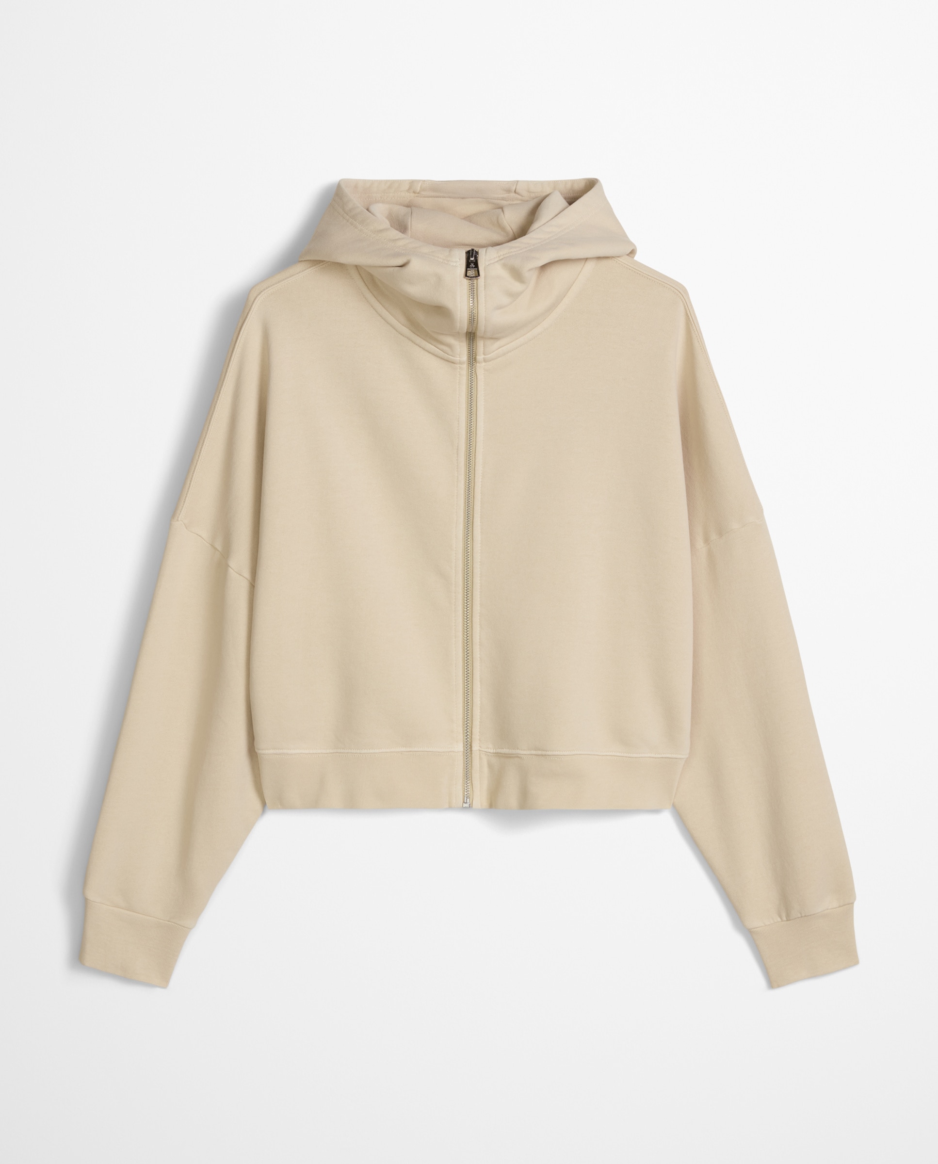 Sudadera de mujer con capucha y logo relajado con algodón reciclado - MARC  O'POLO - Beige Beige-6
