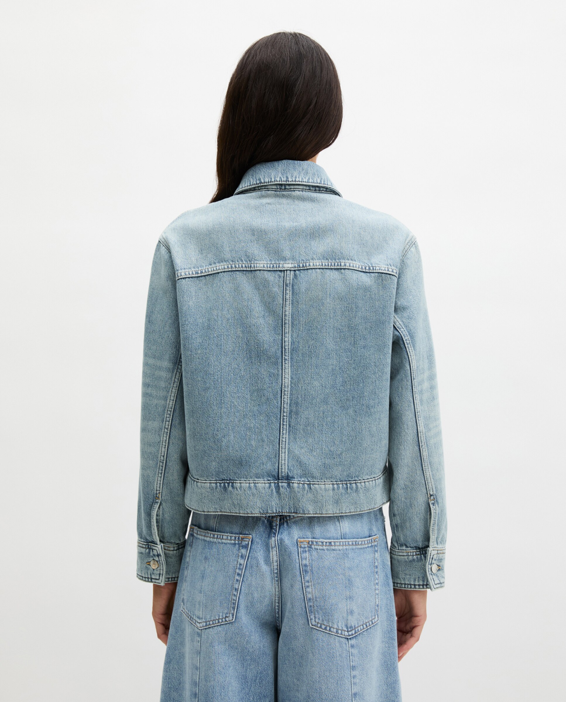 Chaqueta de mujer vaquera relajada de puro algodón orgánico - MARC  O'POLO - Azul claro Azul claro-2