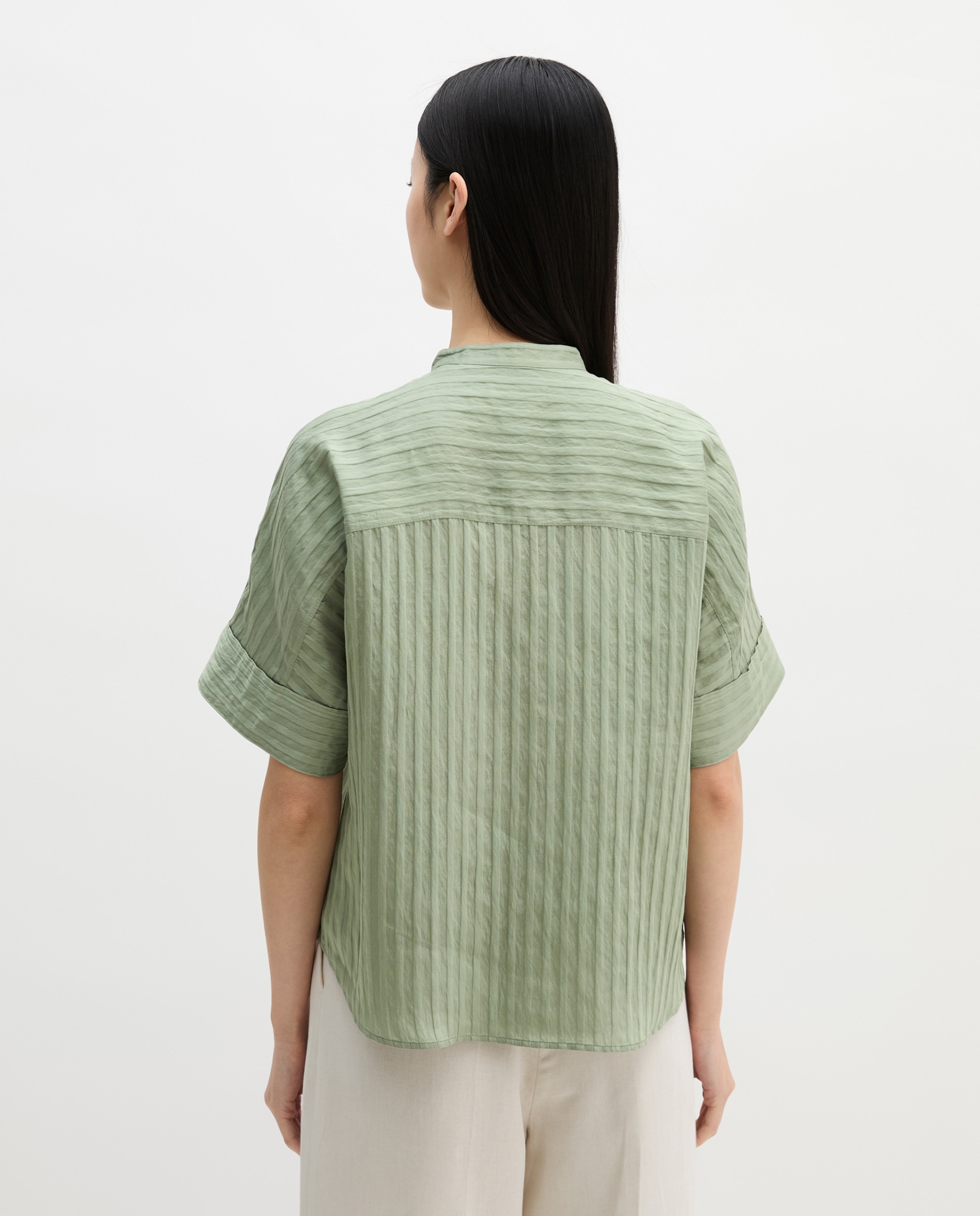 Blusa de mujer boyfriend regular Hecho de TENCEL Modal - MARC  O'POLO - Verde Verde-2