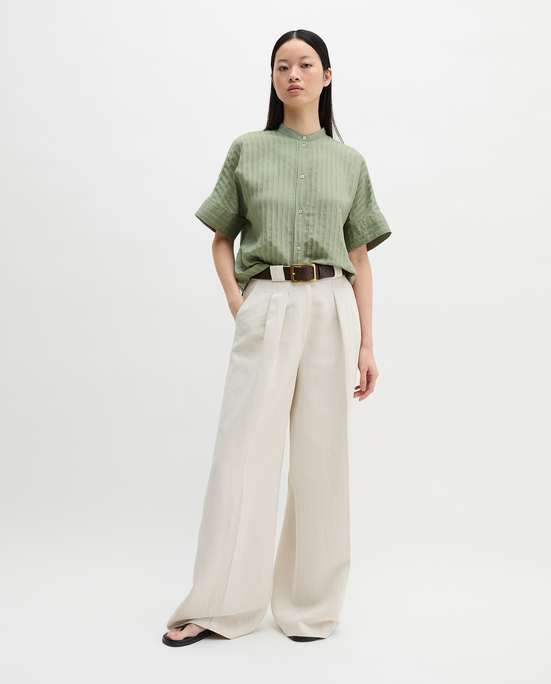 Blusa de mujer boyfriend regular Hecho de TENCEL Modal - MARC  O'POLO - Verde Verde-3