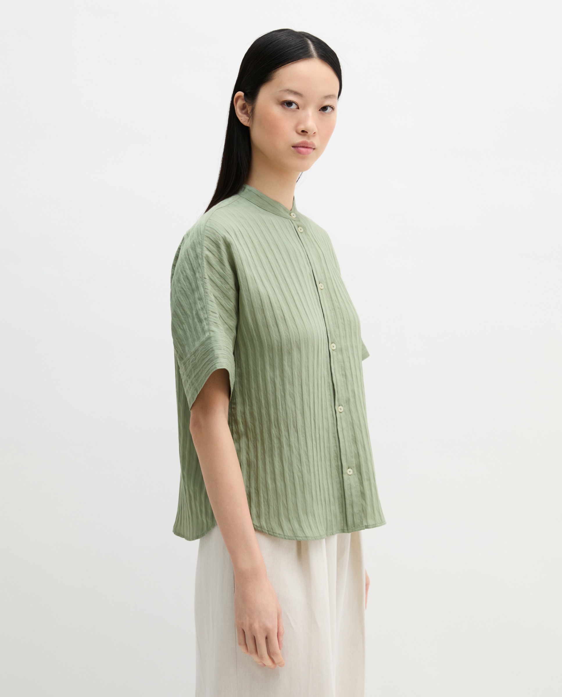 Blusa de mujer boyfriend regular Hecho de TENCEL Modal - MARC  O'POLO - Verde Verde-5
