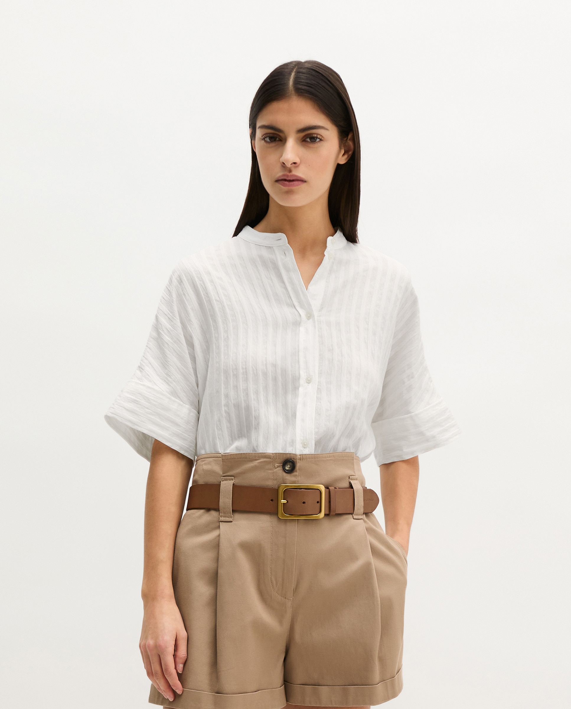 Blusa de mujer boyfriend regular Hecho de TENCEL Modal - MARC  O'POLO - Blanco Blanco-3
