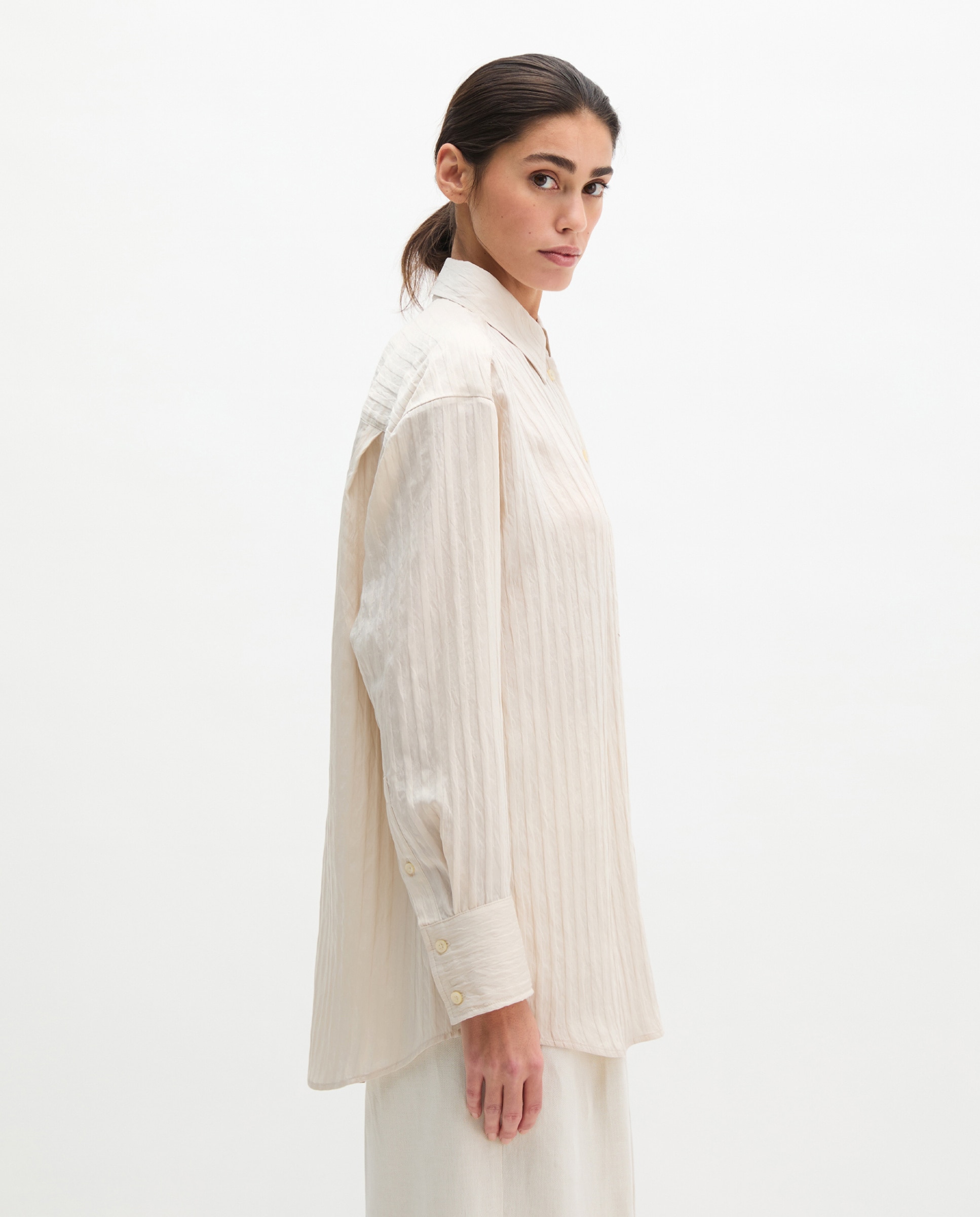 Blusa de mujer boyfriend suelta Hecho de TENCEL Modal - MARC  O'POLO - Beige Beige-4