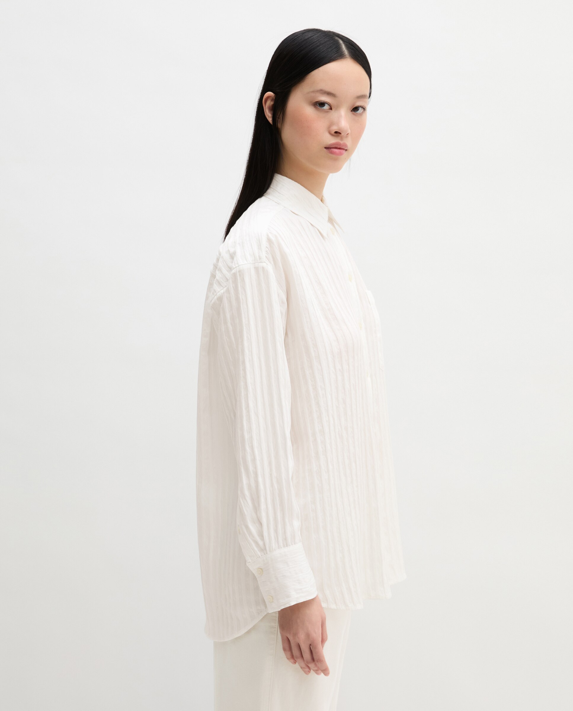 Blusa de mujer boyfriend suelta Hecho de TENCEL Modal - MARC  O'POLO - Blanco Blanco-5