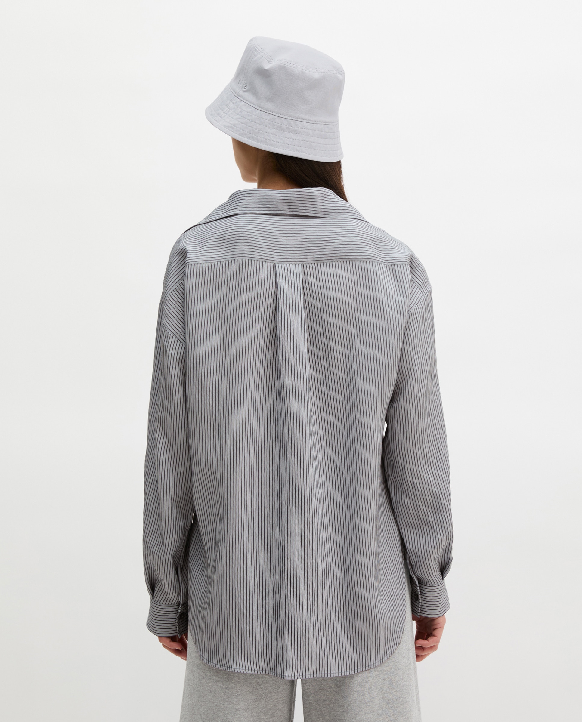 Blusa de mujer relajada de rayas de una mezcla de viscosa arrugada - MARC  O'POLO - Azul Azul-2