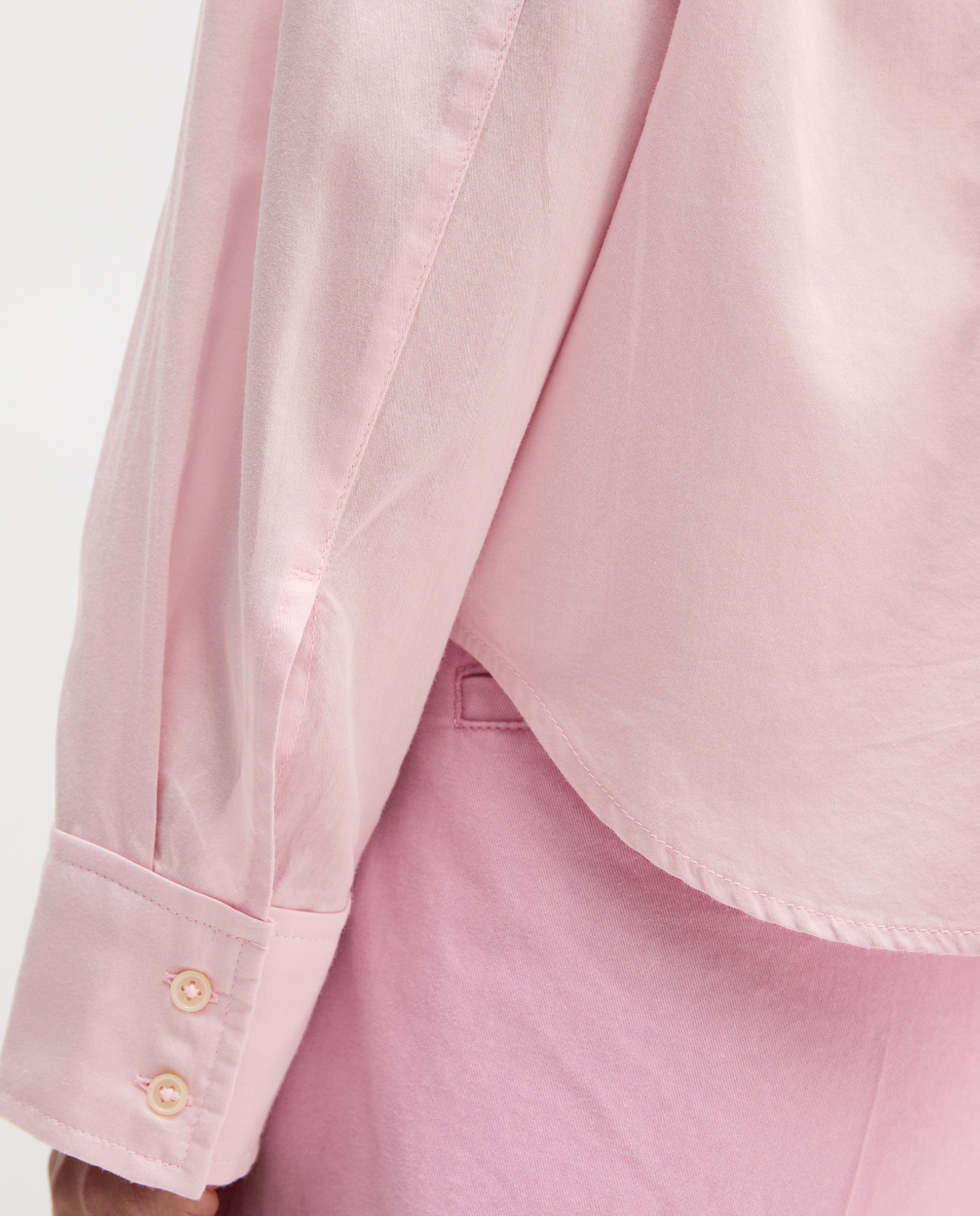 Blusa de mujer corta relajada de satén de algodón - MARC  O'POLO - Rosa claro Rosa claro-4