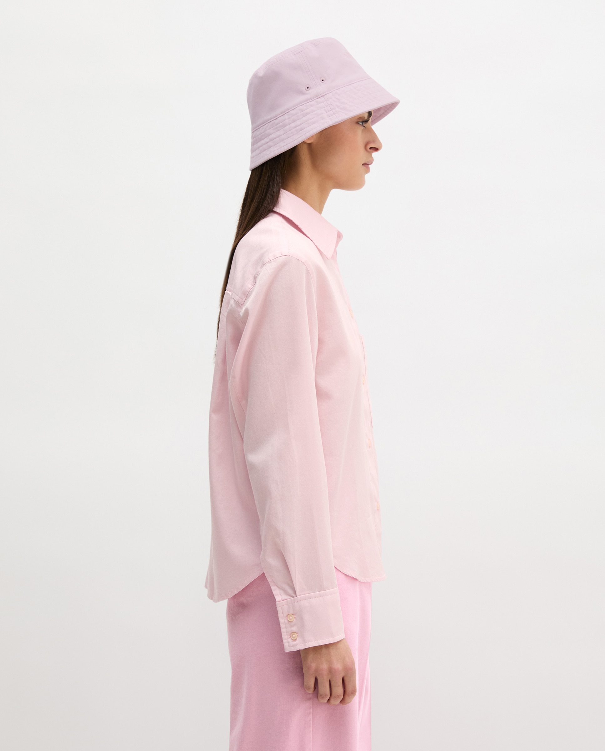 Blusa de mujer corta relajada de satén de algodón - MARC  O'POLO - Rosa claro Rosa claro-5