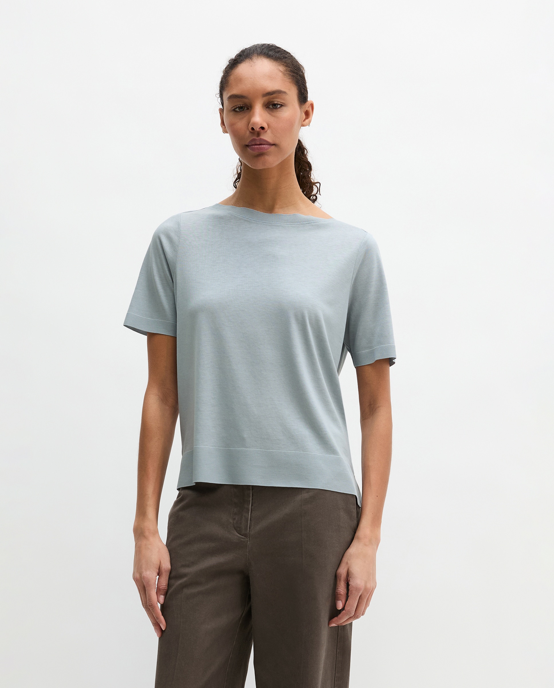 MARC O'POLO - Camiseta de mujer de lujo regular de una mezcla de TENCEL lyocell algodón.