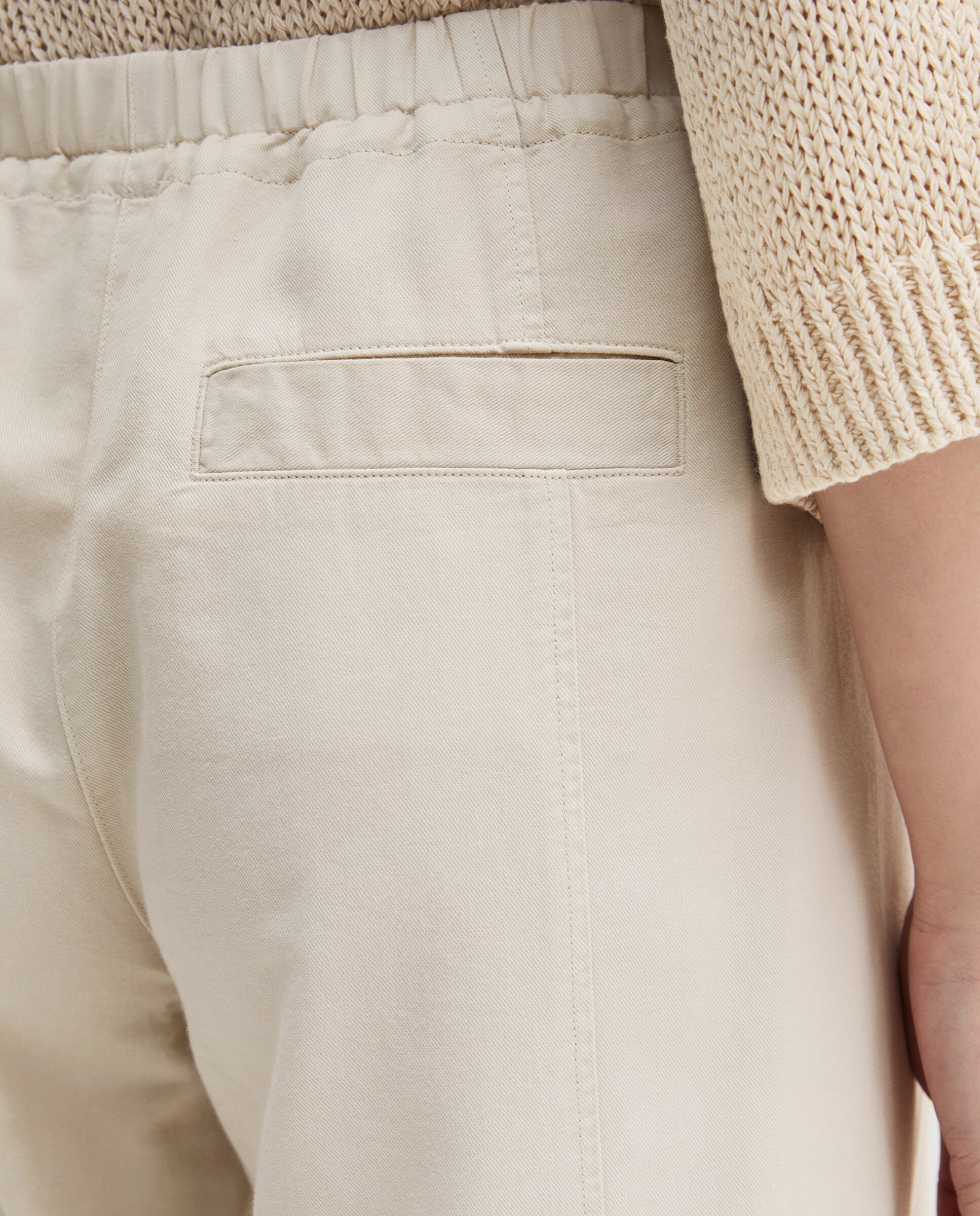 Pantalones de mujer anchos confeccionado en mezcla de algodón orgánico-TENCEL™ lyocell-linen - MARC  O'POLO - Beige Beige-4