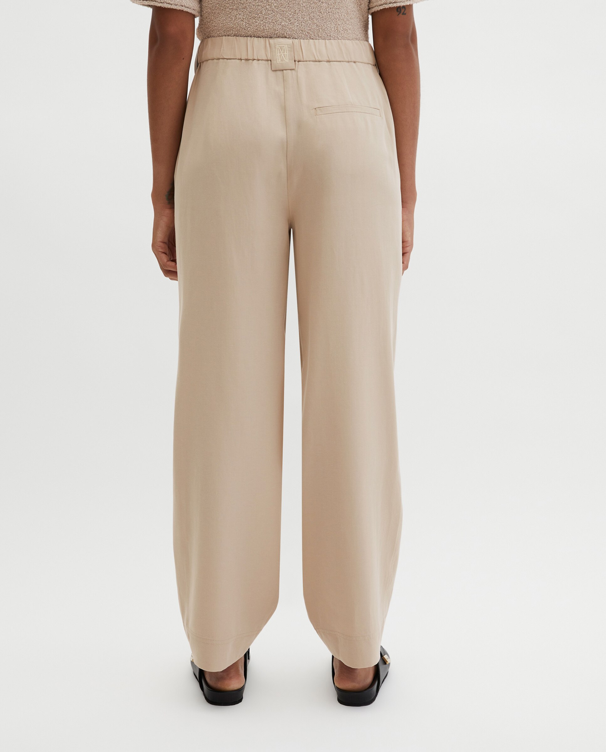 Pantalones rectos modelo Minu barrel de una mezcla de lyocell y lino - MARC  O'POLO - Beige Beige-2