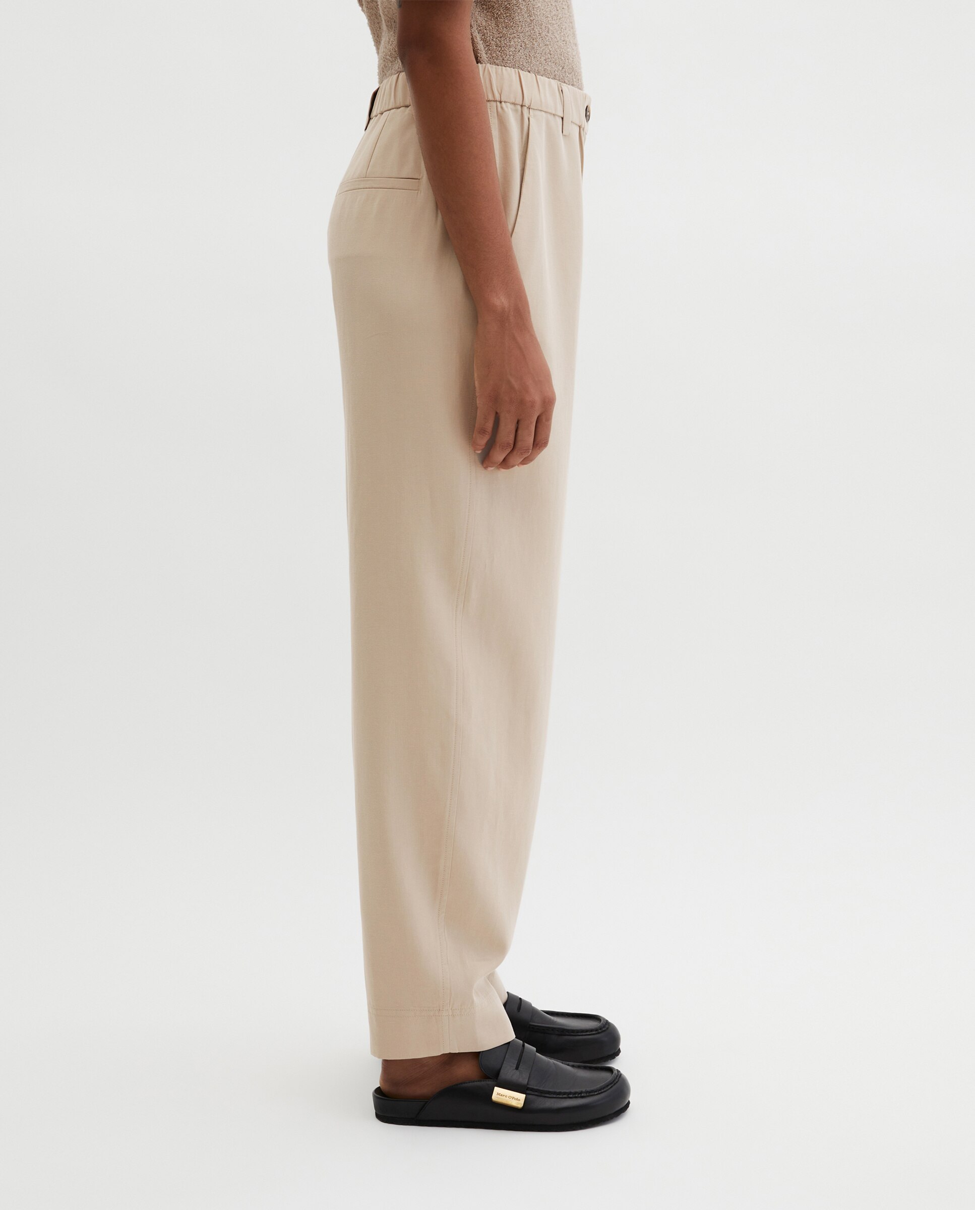 Pantalones rectos modelo Minu barrel de una mezcla de lyocell y lino - MARC  O'POLO - Beige Beige-5