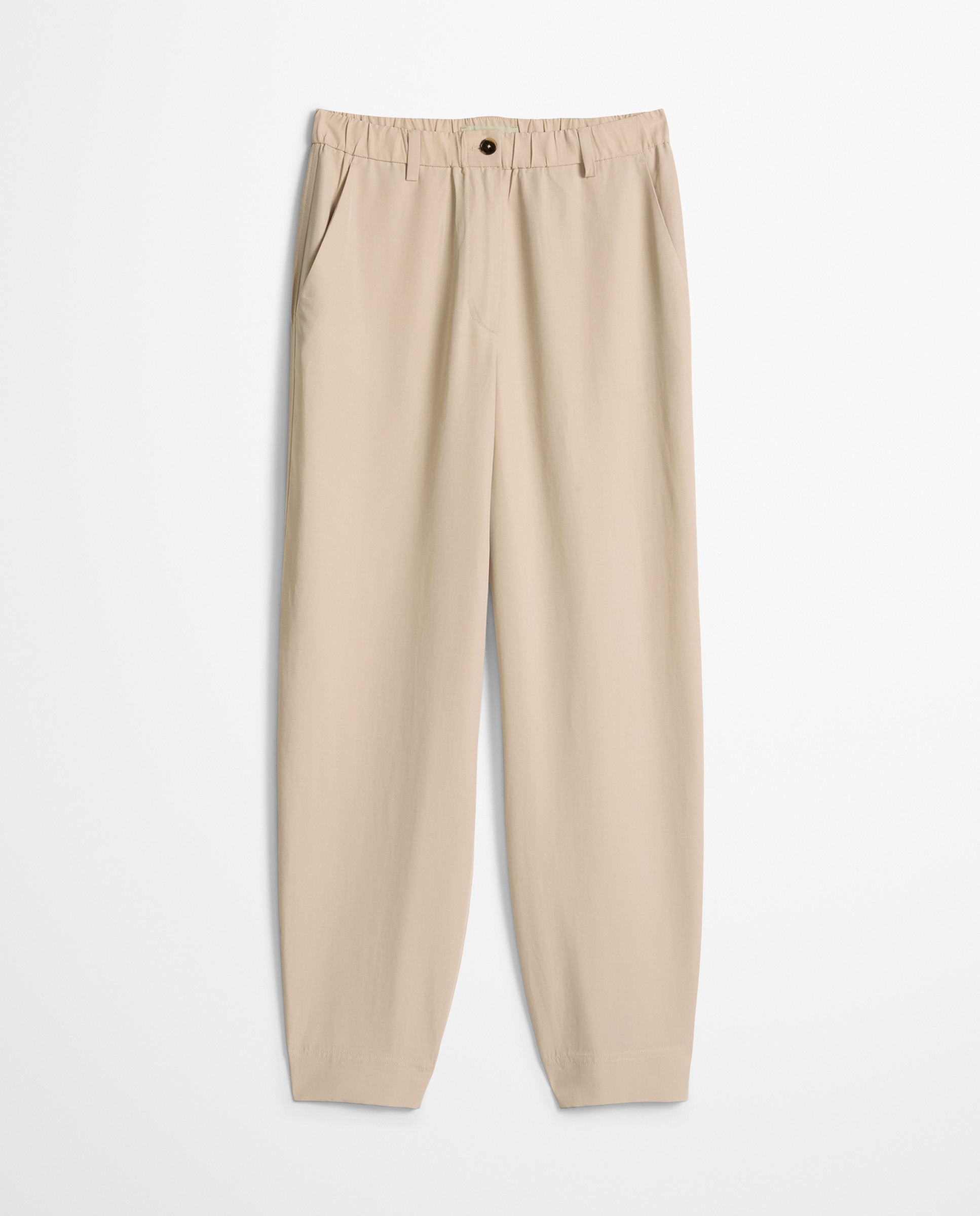 Pantalones rectos modelo Minu barrel de una mezcla de lyocell y lino - MARC  O'POLO - Beige Beige-6