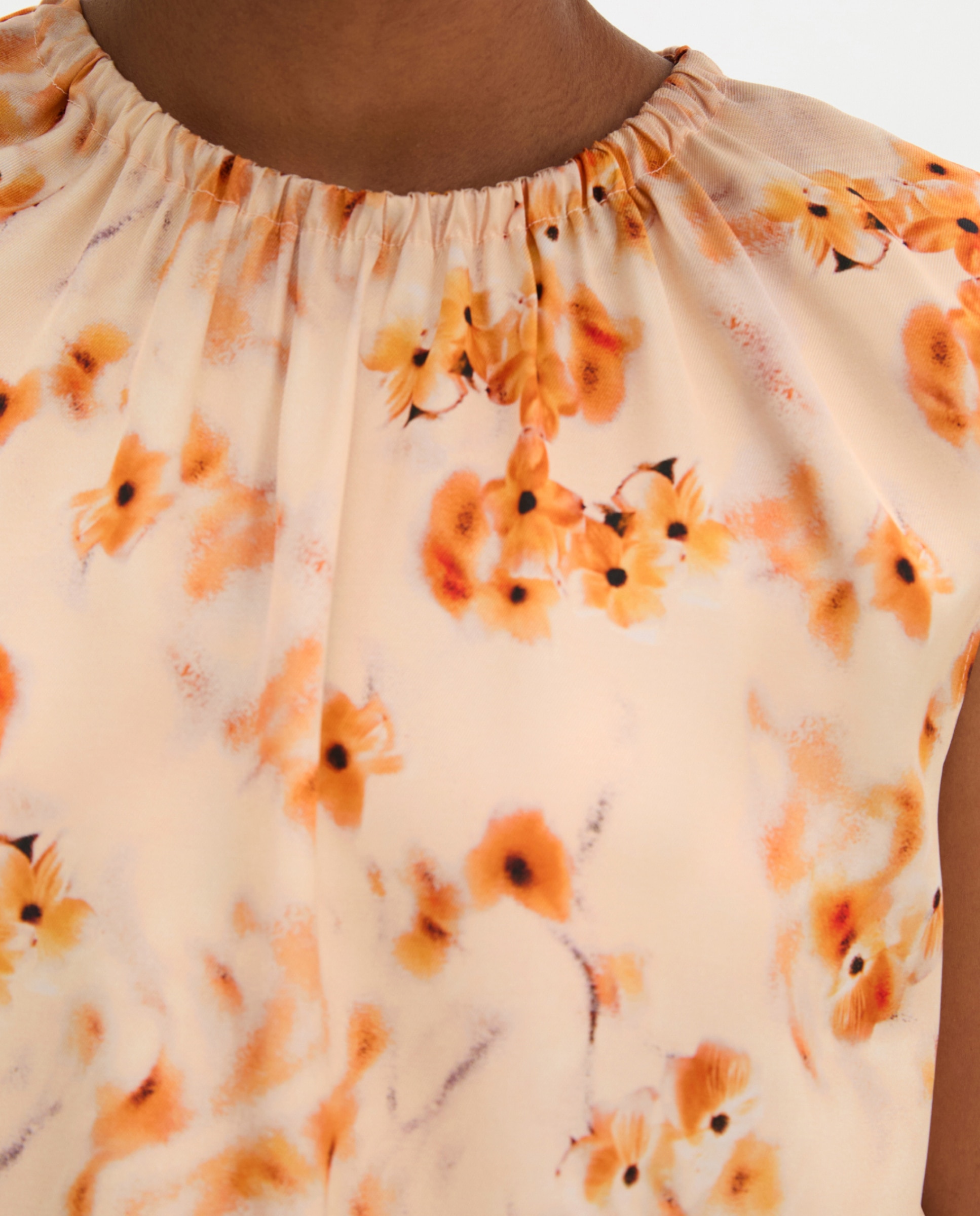 Blusa estampada sin mangas regular de lenzing™ ecovero™ - MARC  O'POLO - Naranja Naranja-4
