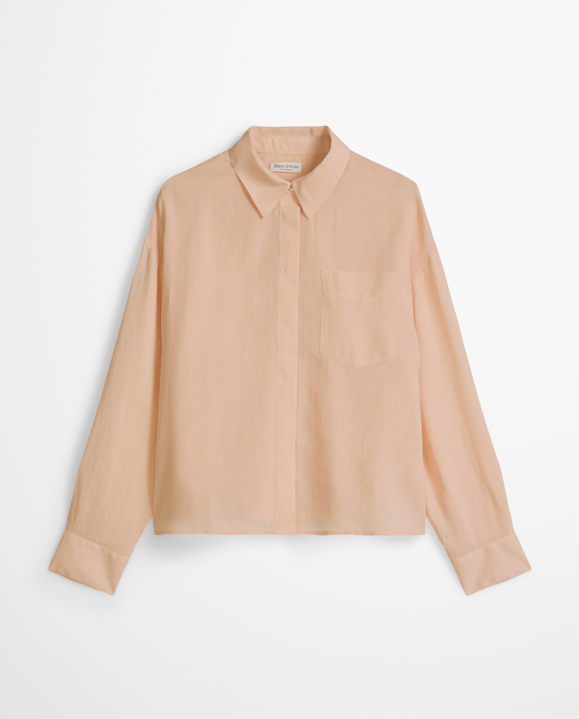 Blusa regular de suave fibra de ramio - MARC  O'POLO - Naranja Naranja-6