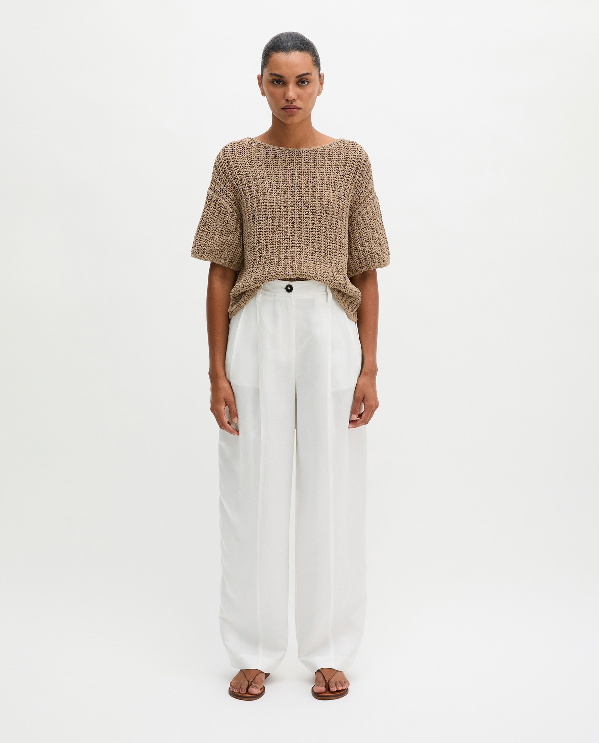 MARC O'POLO - Pantalones plisados relajados fabricado con tencel™ lyocell.