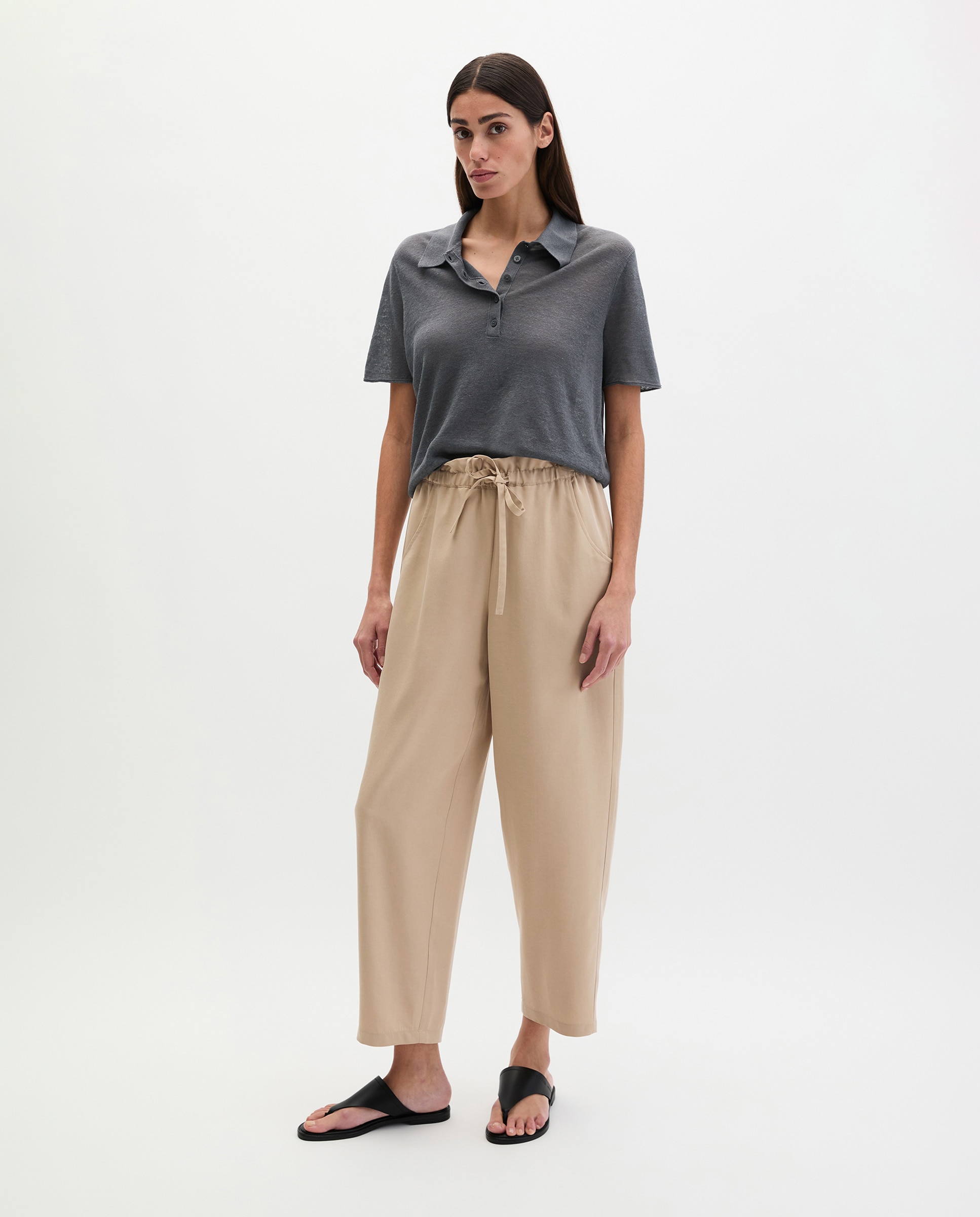 MARC O'POLO - Joggpants anchos fabricado con tencel™ lyocell.