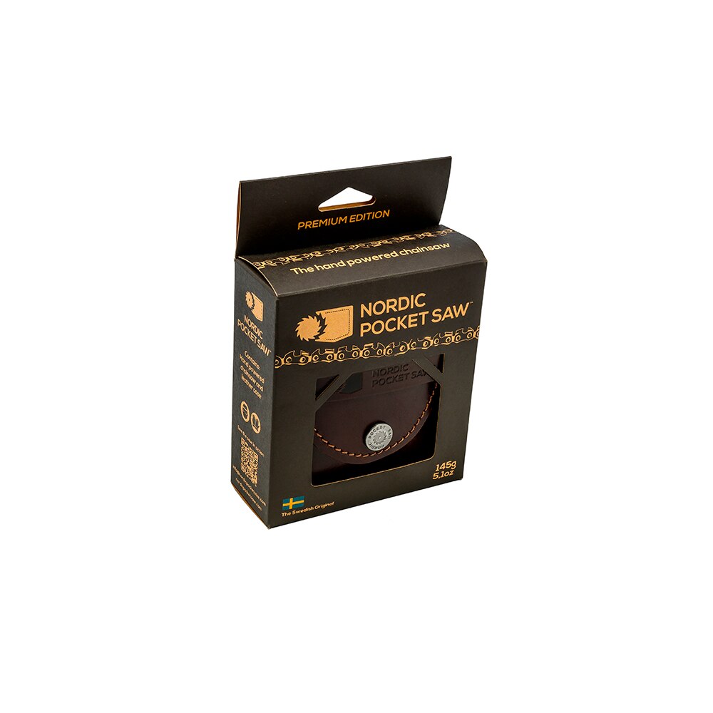 Sierra Premium asas piel 65 cm. 33 dientes Nordic Pocket Saw - Marrón Marrón-2
