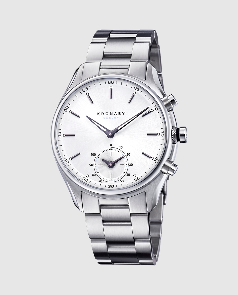 Smartwatch de hombre s0715 1 sekel de acero plateado Plata Kronaby Plata-1