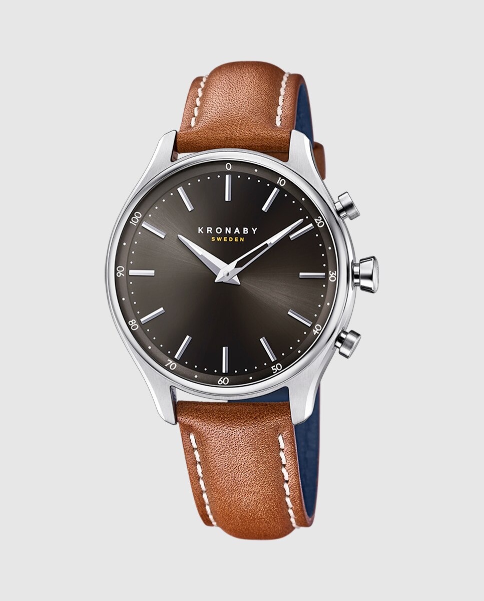 Imagen 0 de Smartwatch de mujer s2749 1 sekel de piel marrón Marrón