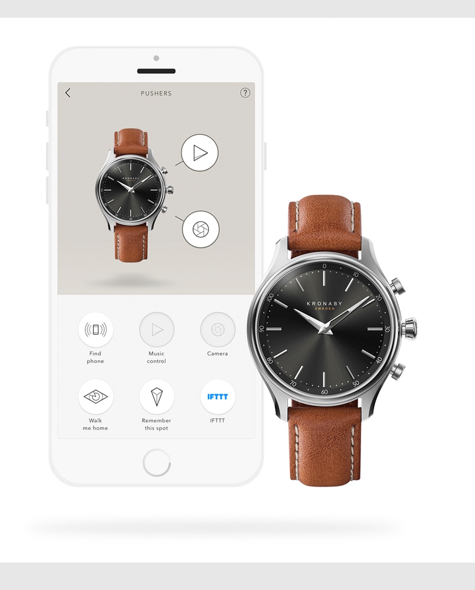 Smartwatch de mujer s2749 1 sekel de piel - Kronaby - Marrón Marrón-3