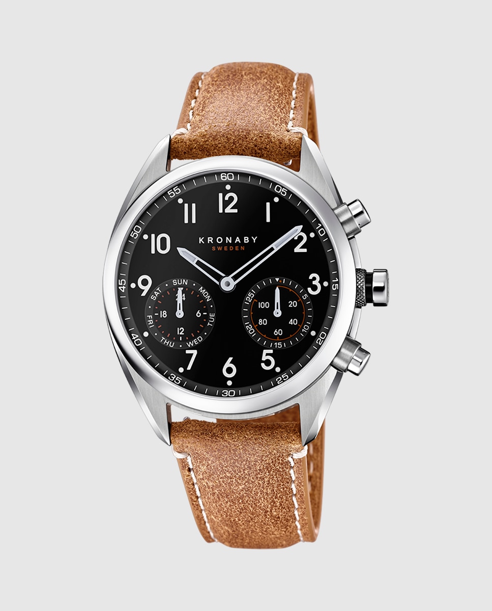 Smartwatch de hombre s3112 1 apex de piel - Kronaby - Marrón Marrón-1