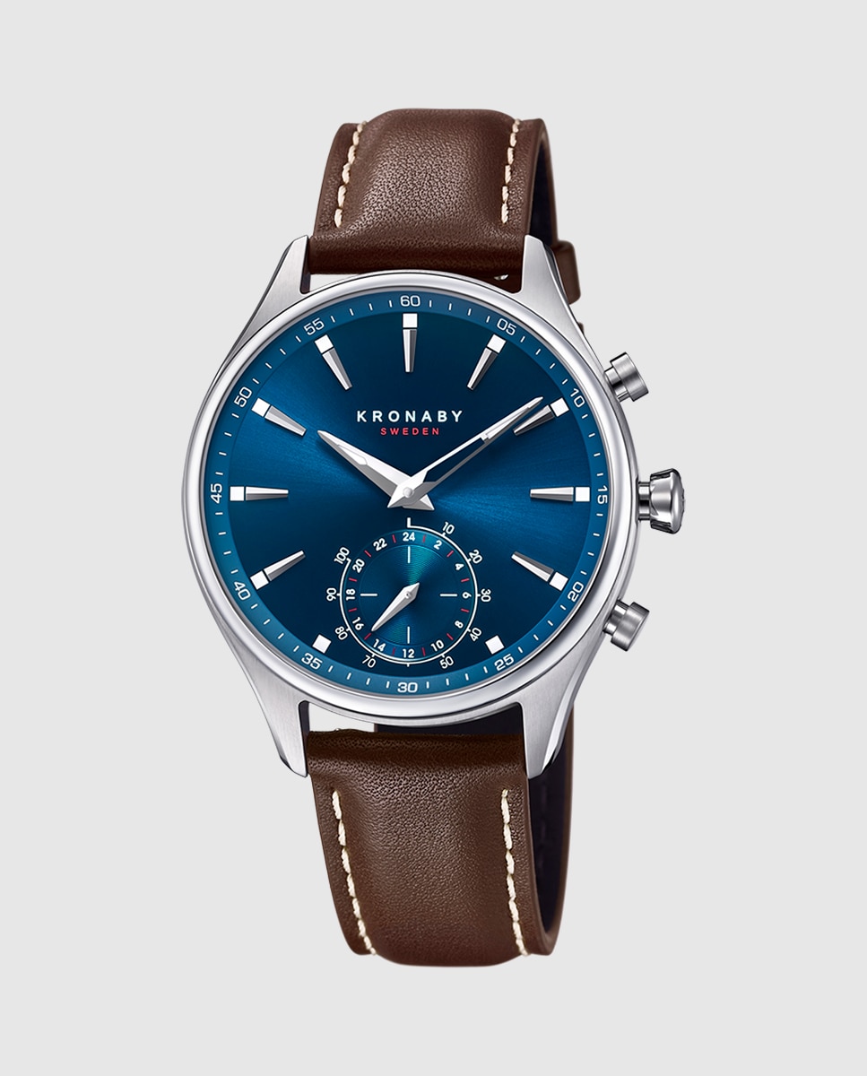 Imagen 0 de Smartwatch de hombre s3120 1 sekel de piel marrón Marrón