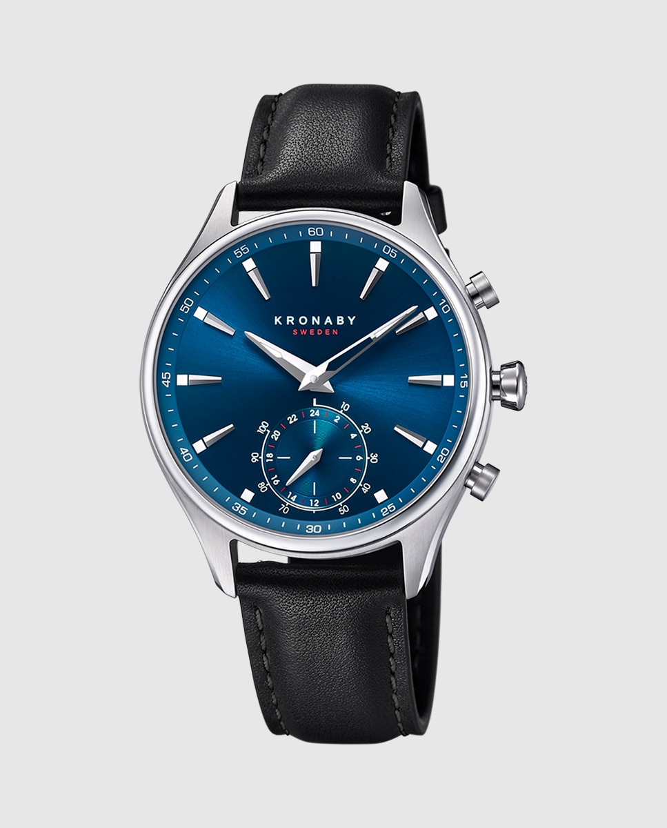 Smartwatch de hombre s3758 1 sekel de piel - Kronaby - Negro Negro-1