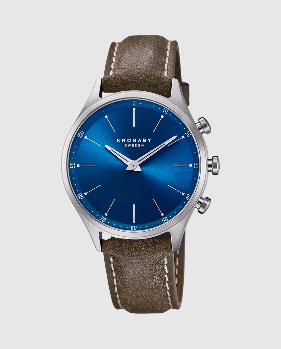 Smartwatch de hombre s3759 1 sekel de piel - Kronaby - Marrón Marrón-1
