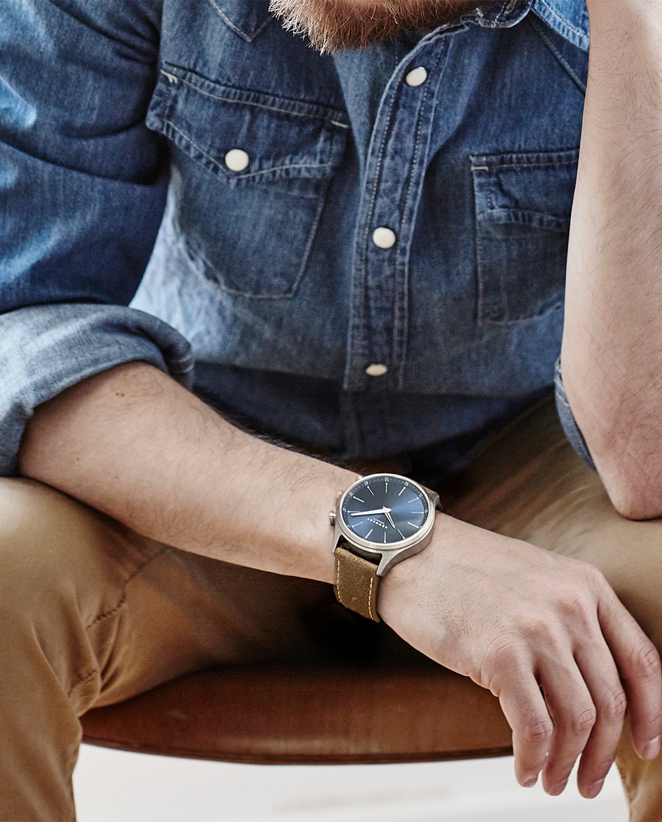 Smartwatch de hombre s3759 1 sekel de piel - Kronaby - Marrón Marrón-4